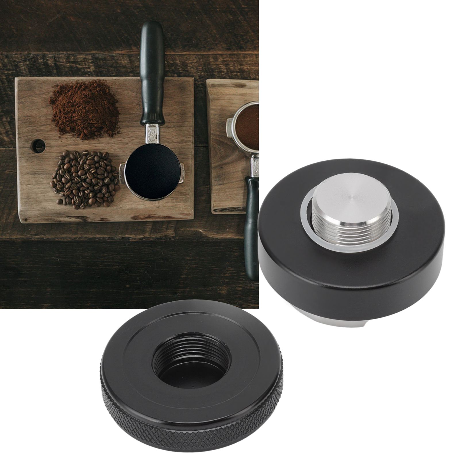 Coffee Distributor Adjustable Depth Tamper Press Hammer Distribution Tool for view 12