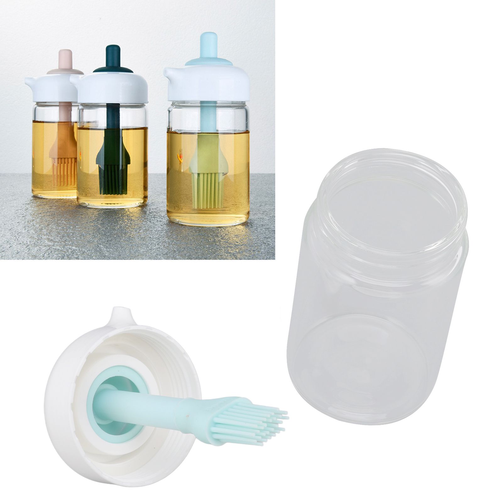 Press Control 2 in 1 Oil Bottle Dispenser Kitchen Glass Oil Bottle with view 11
