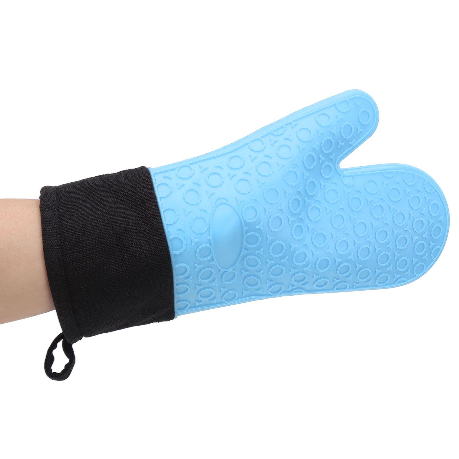 Silicone Oven Mitts Non Slip Kitchen Baking Gloves High Temperature Resistant view 7