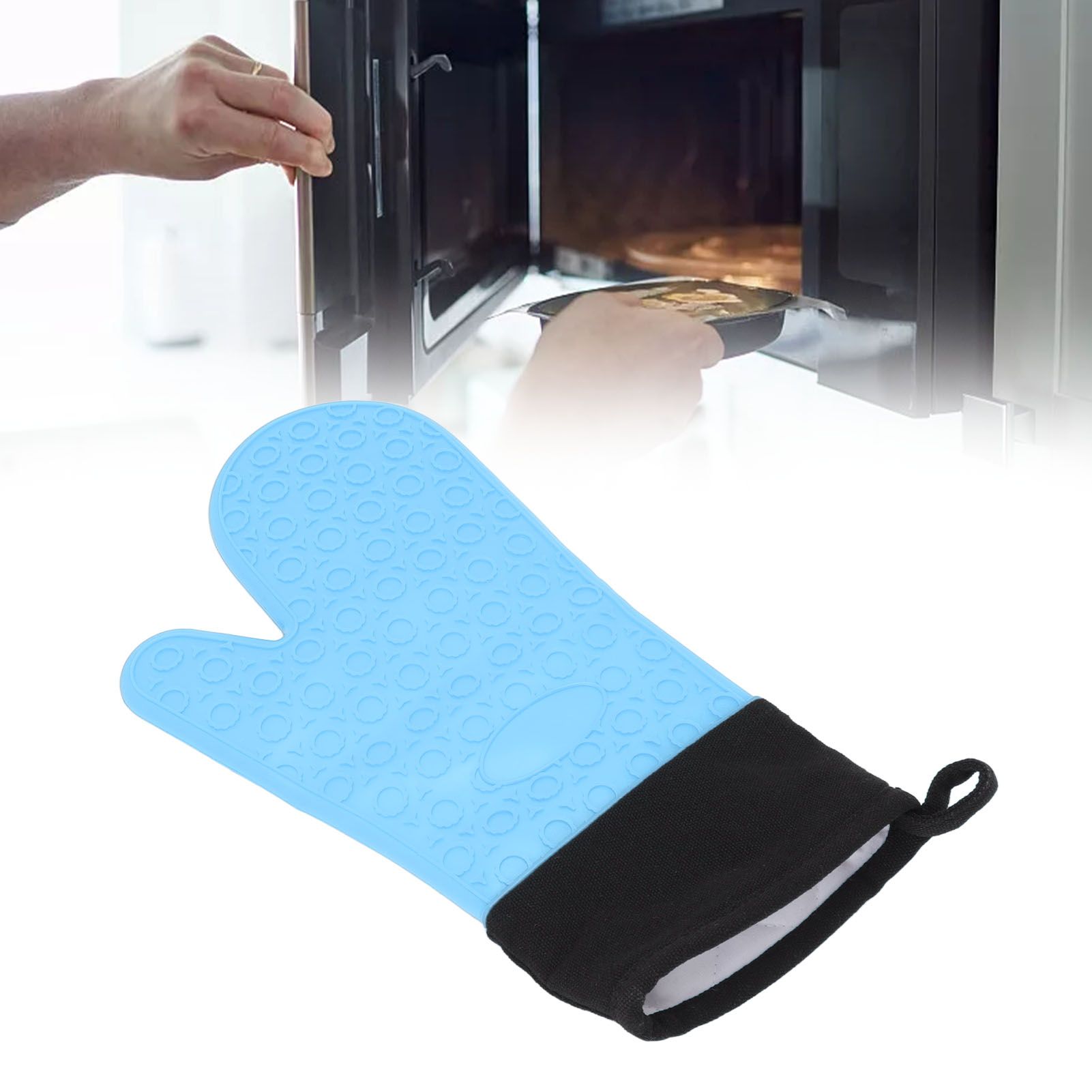 Silicone Oven Mitts Non Slip Kitchen Baking Gloves High Temperature Resistant view 12