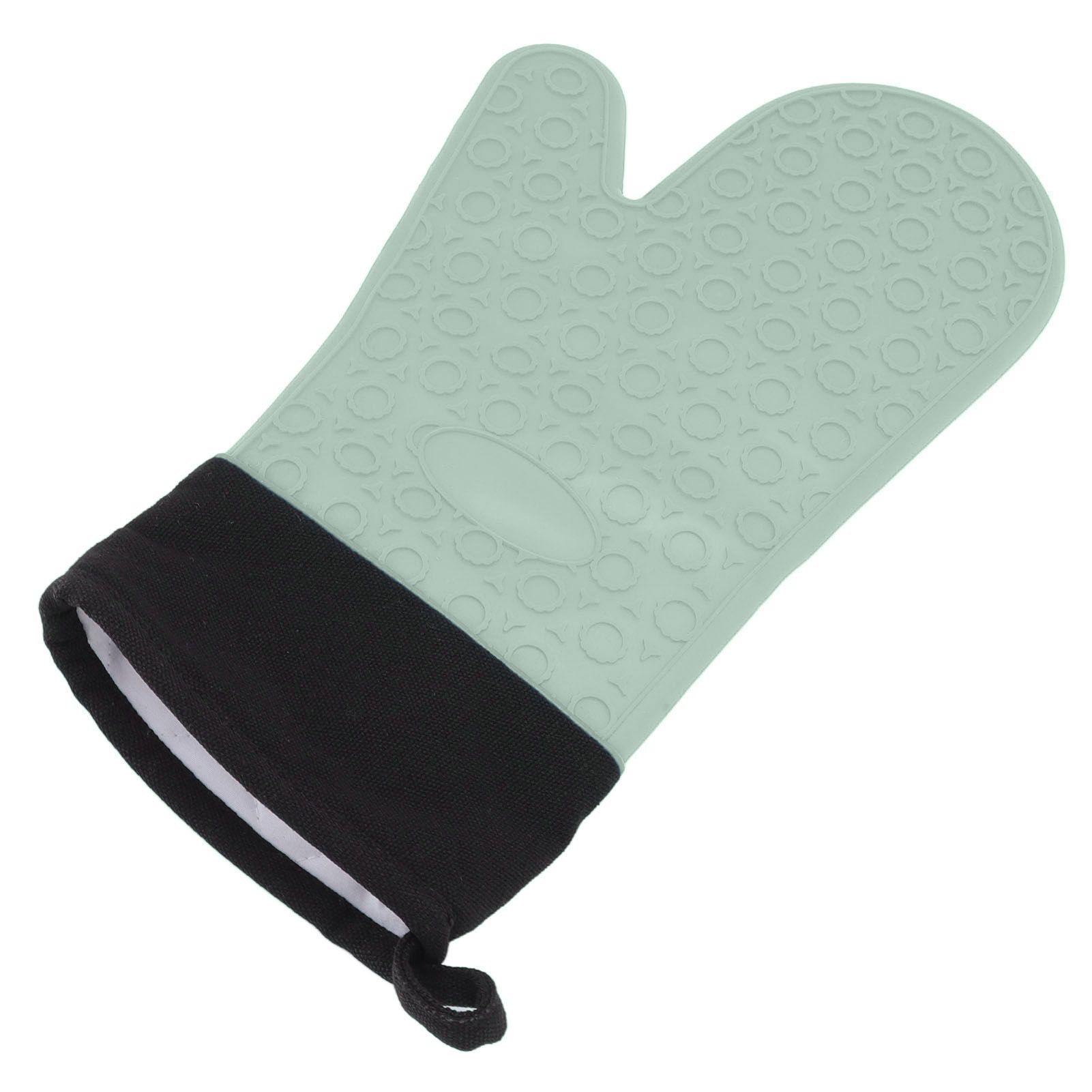 Silicone Oven Mitts Non Slip Kitchen Baking Gloves High Temperature Resistant view 2
