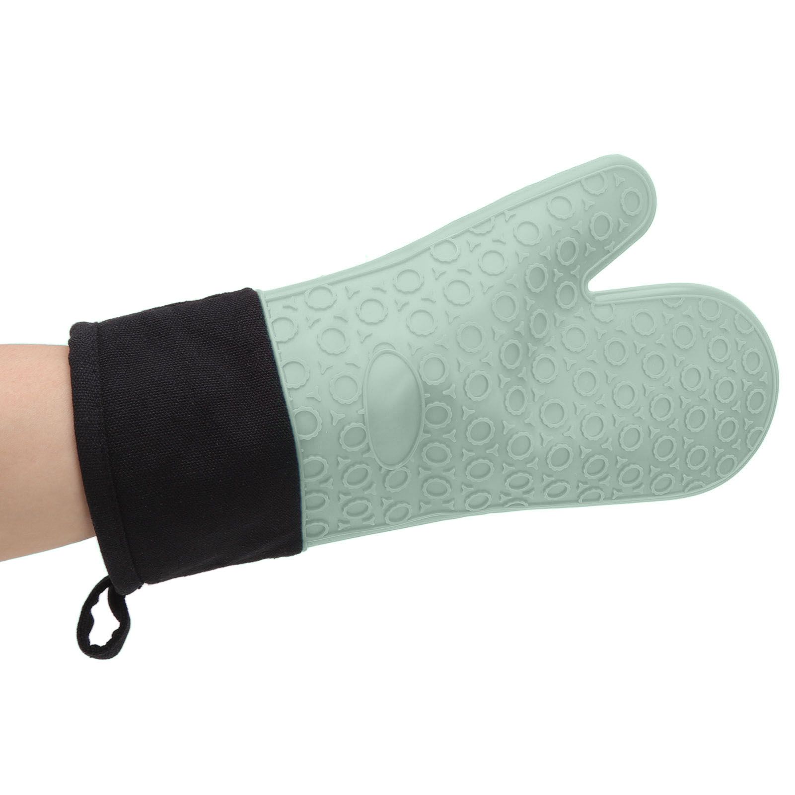 Silicone Oven Mitts Non Slip Kitchen Baking Gloves High Temperature Resistant view 7