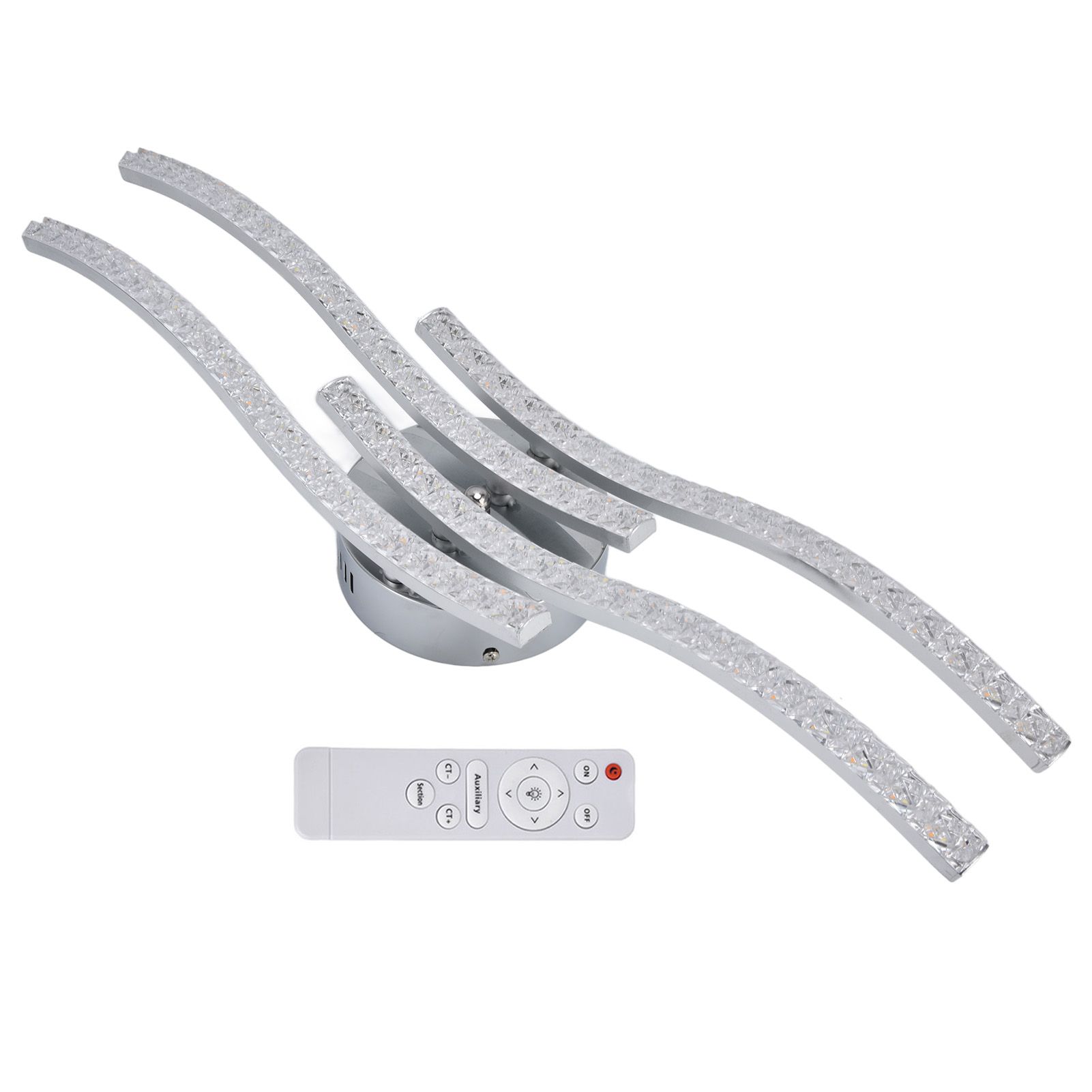 LED Ceiling Light Remote Control Dimming 4 Wavy Ceiling Lamp Tube for Living view 4