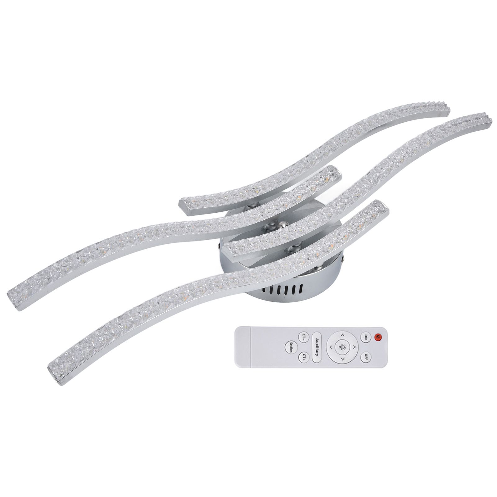 LED Ceiling Light Remote Control Dimming 4 Wavy Ceiling Lamp Tube for Living view 10