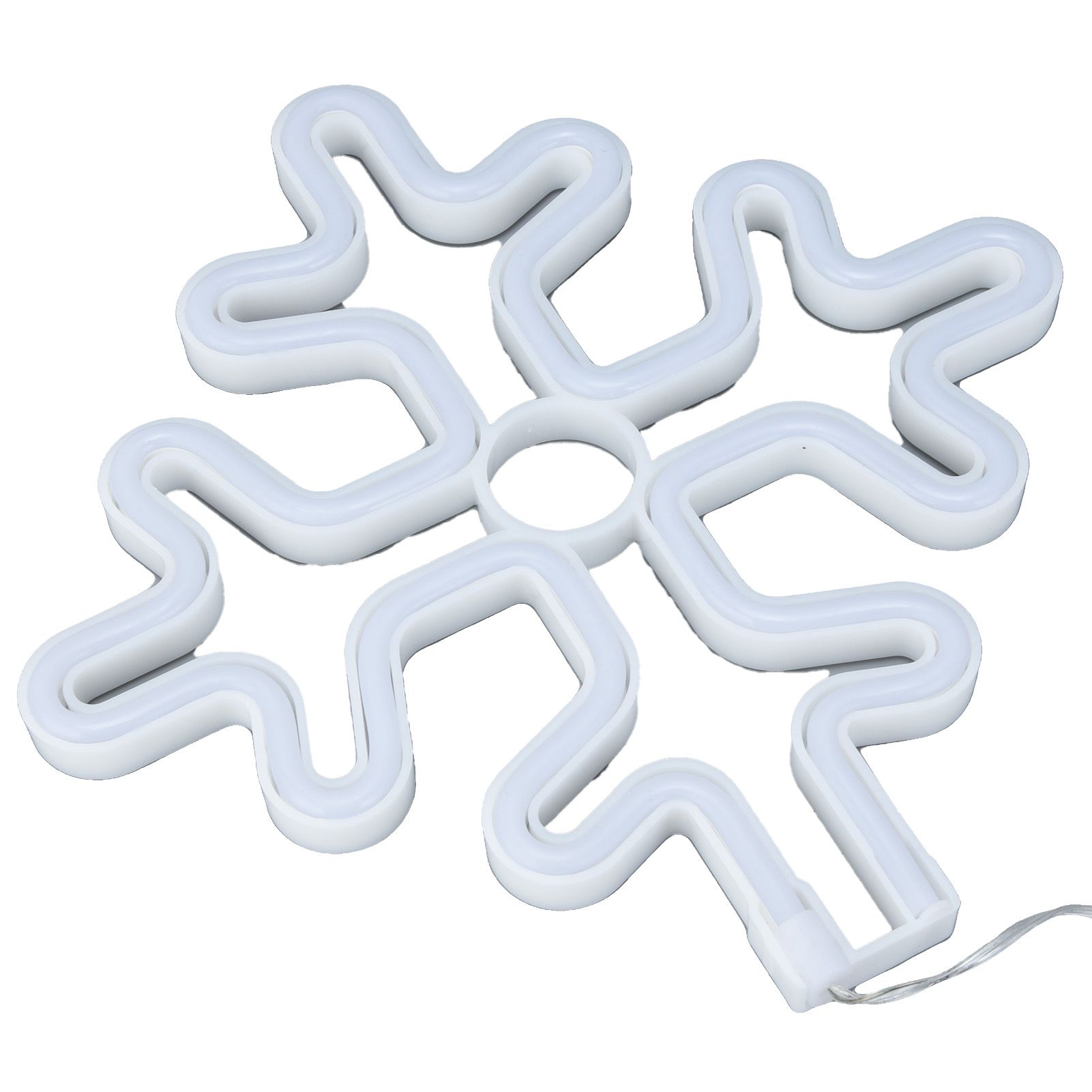 70in Neon Sign Romantic Christmas Snowflake Battery USB Powered LED Neon Light view 3