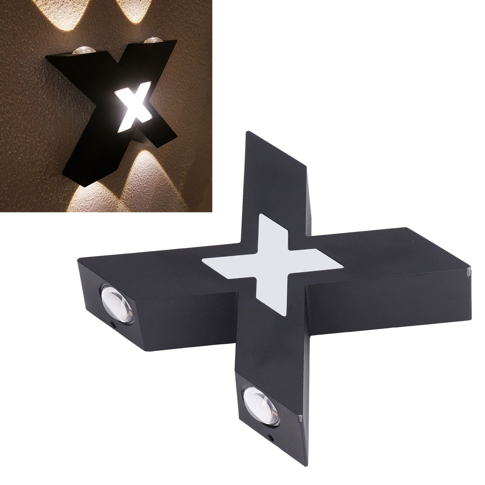 Wall Light IP65 Waterproof X Shaped 7W Aluminum Wall Mount Lamp for Corridor view 12