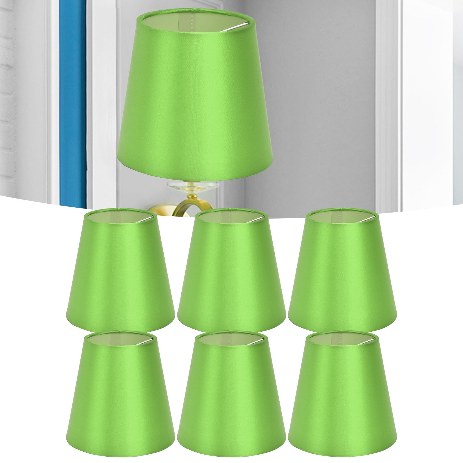 6PCS E14 Lamp Shade Fabric Lampshade Table Lamp Ceiling Lamp Shade for Bedroom view 11