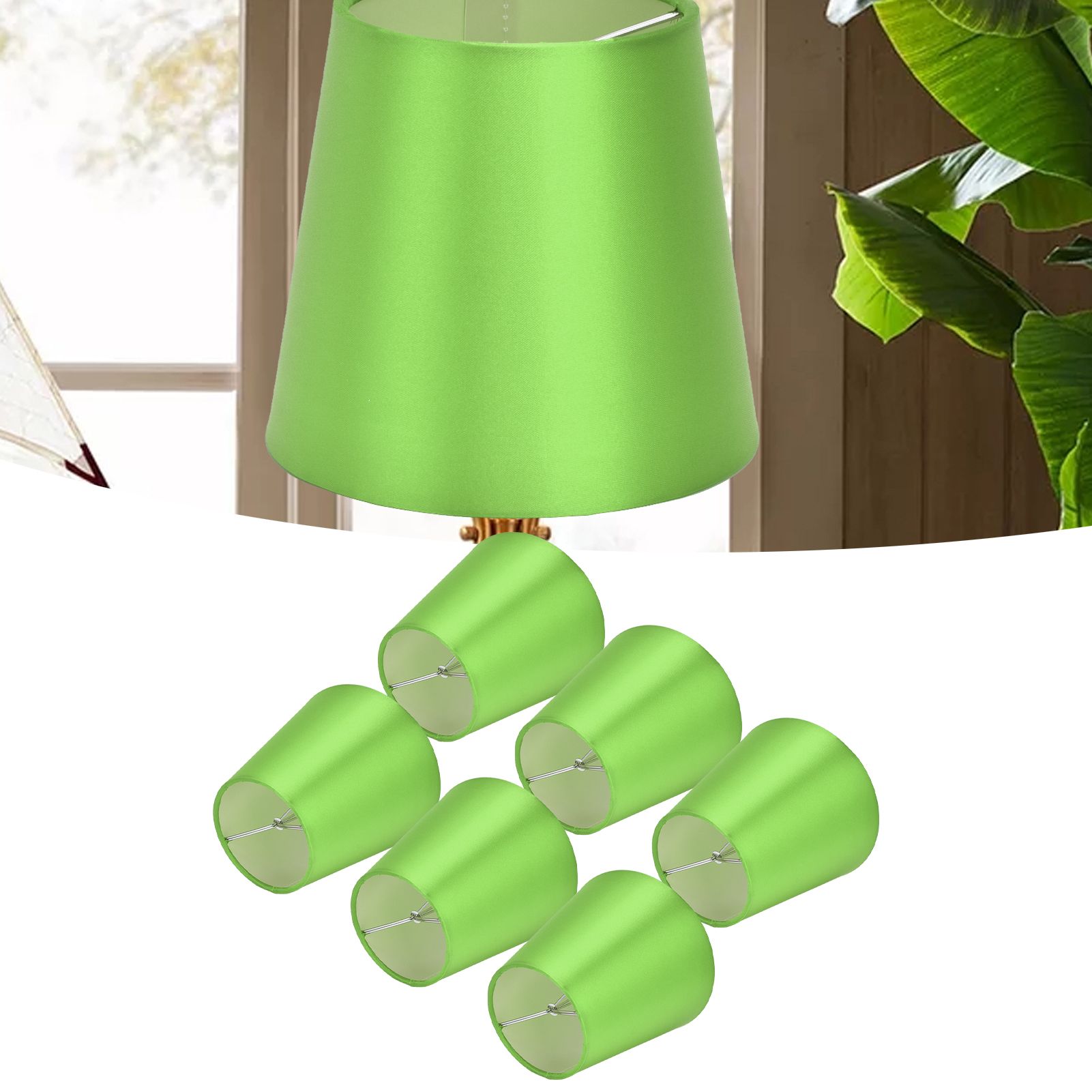 6PCS E14 Lamp Shade Fabric Lampshade Table Lamp Ceiling Lamp Shade for Bedroom view 12