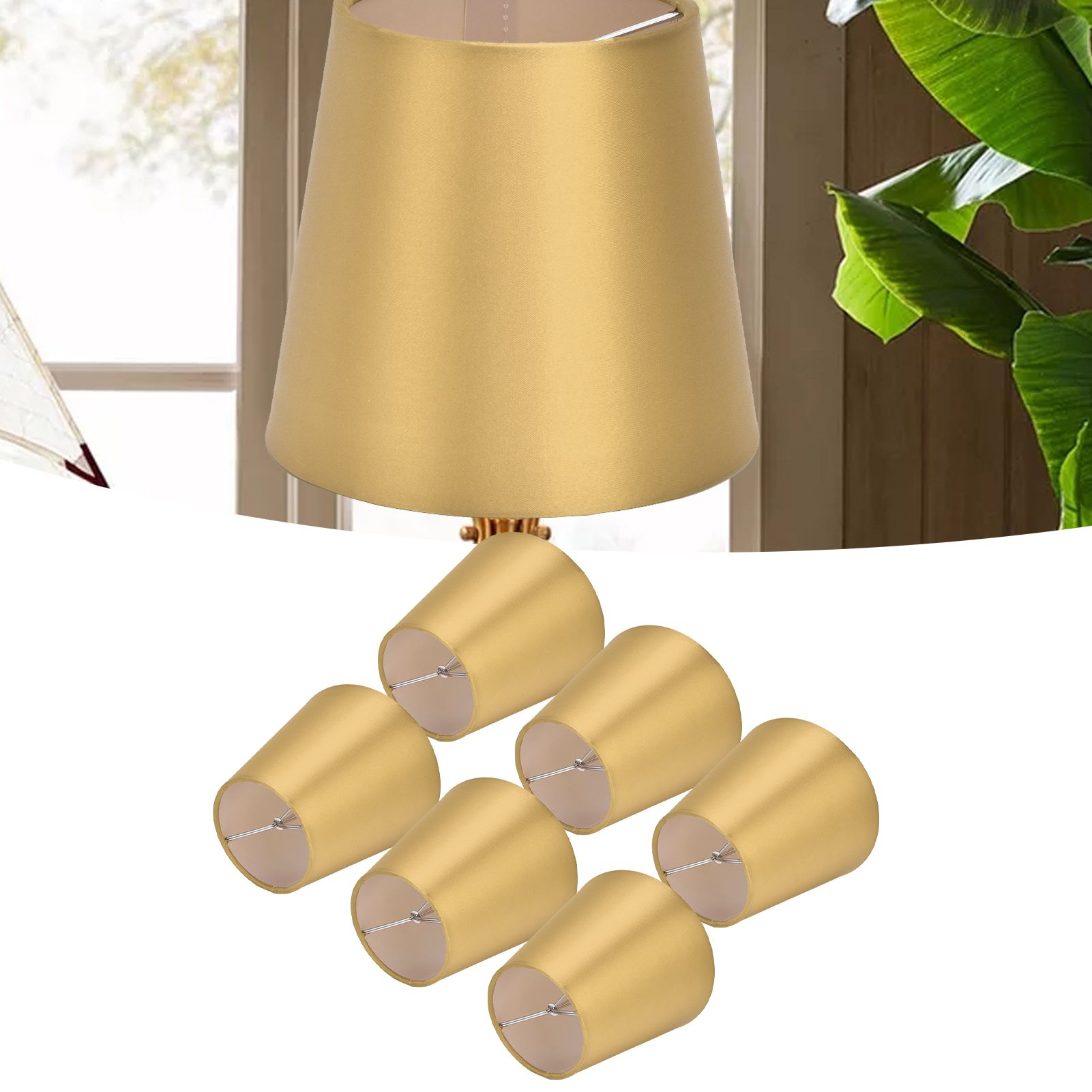 6PCS E14 Lamp Shade Fabric Lampshade Table Lamp Ceiling Lamp Shade for Bedroom view 12
