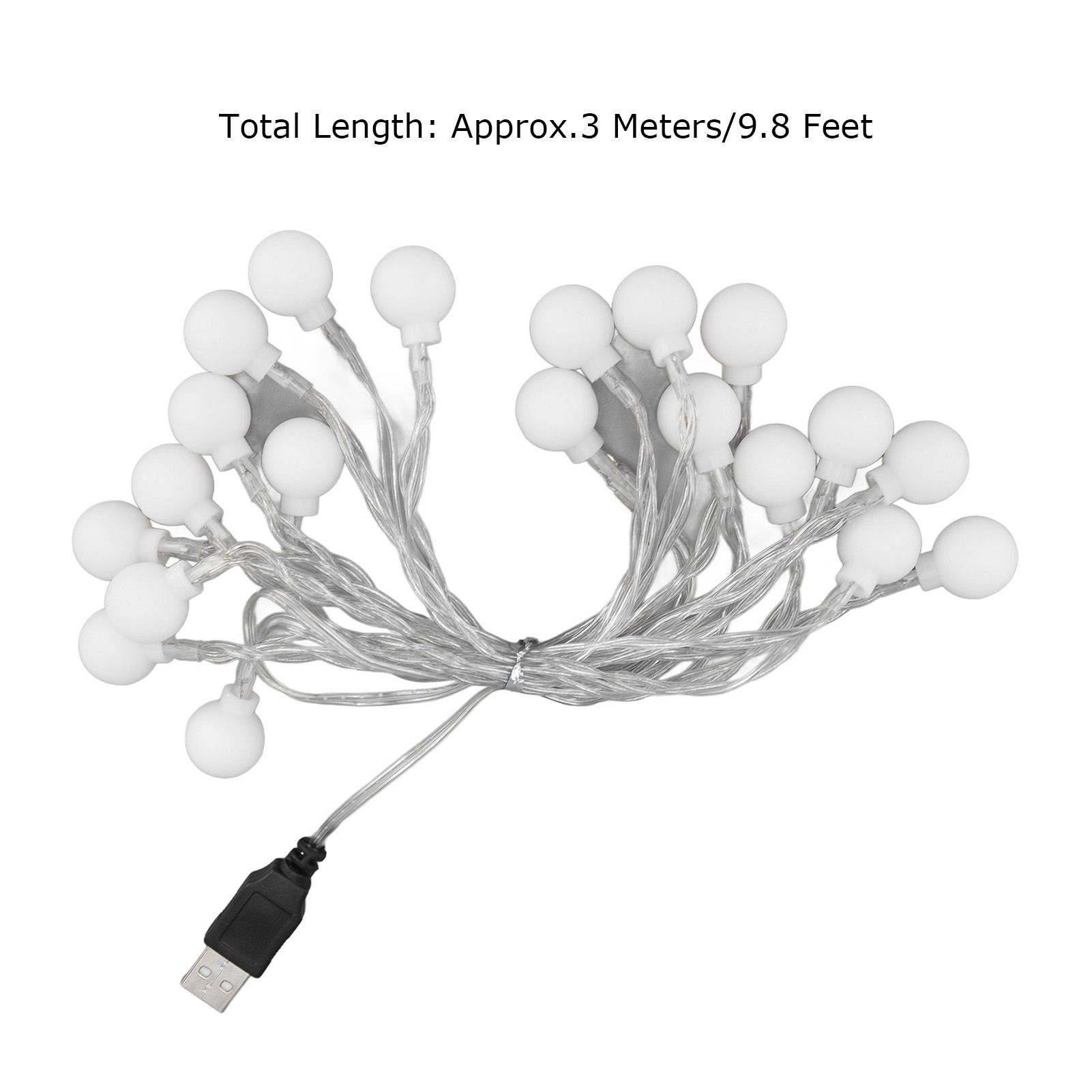 3 M 20LED String Lights LED Globe Outdoor Indoor String Lights for Girls Room view 15