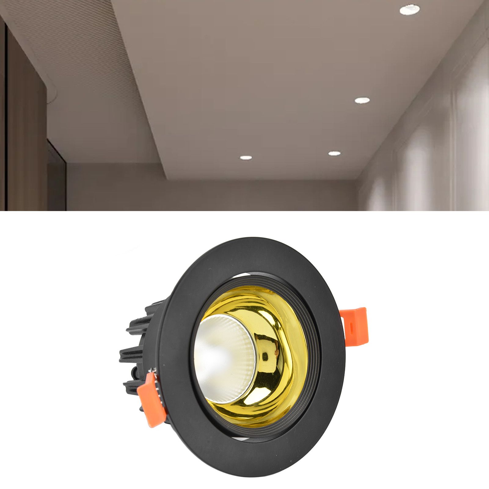 LED Downlight Aluminum Adjustable Angle Dustproof Ceiling Embedded Spotlight view 12