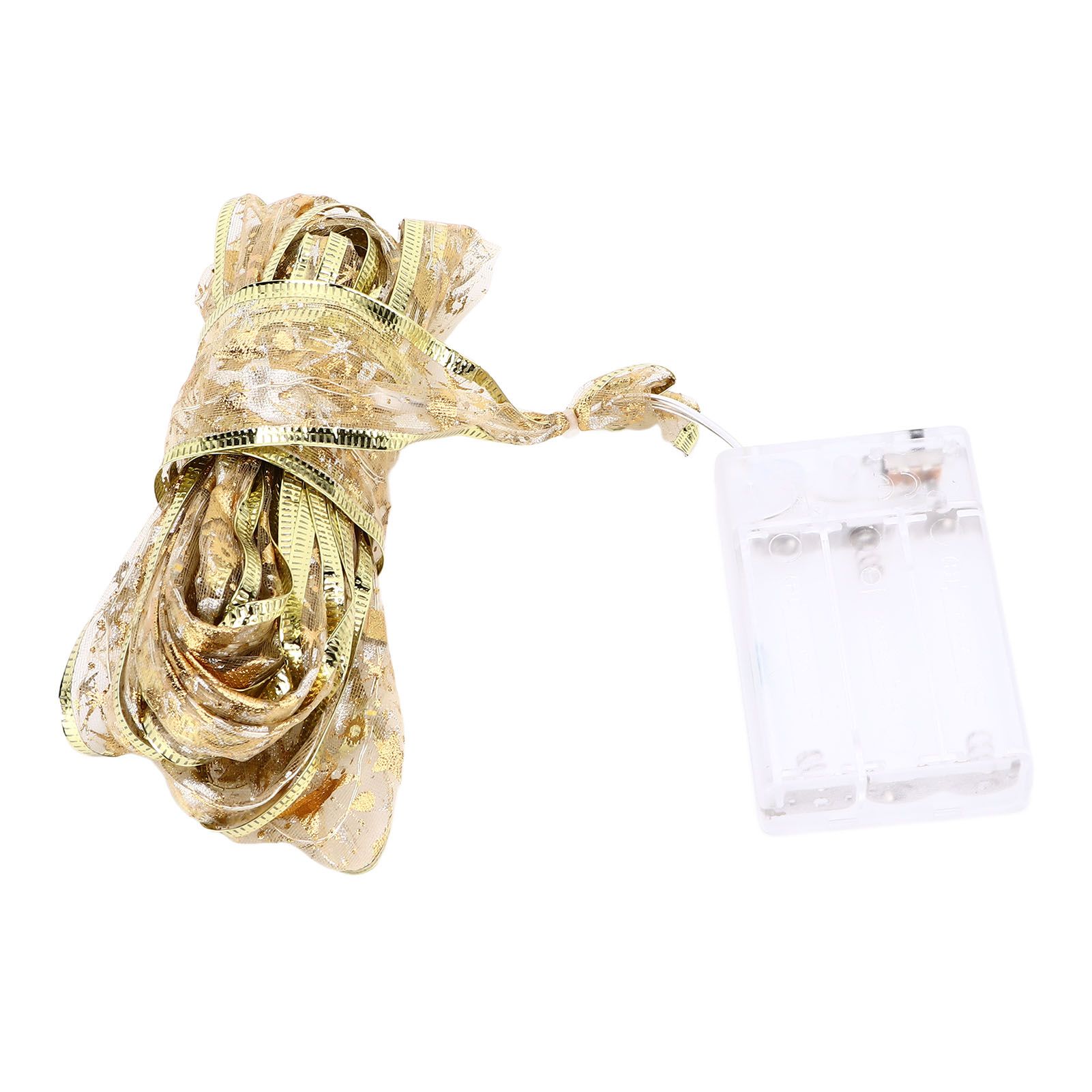 13.12ft Christmas Light Ribbon LED Christmas Tree Gold Transparent Ribbon view 3