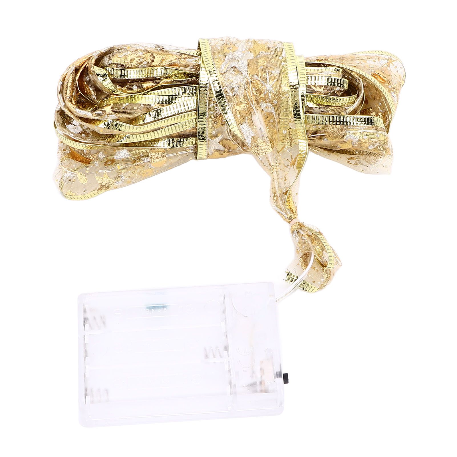 13.12ft Christmas Light Ribbon LED Christmas Tree Gold Transparent Ribbon view 4