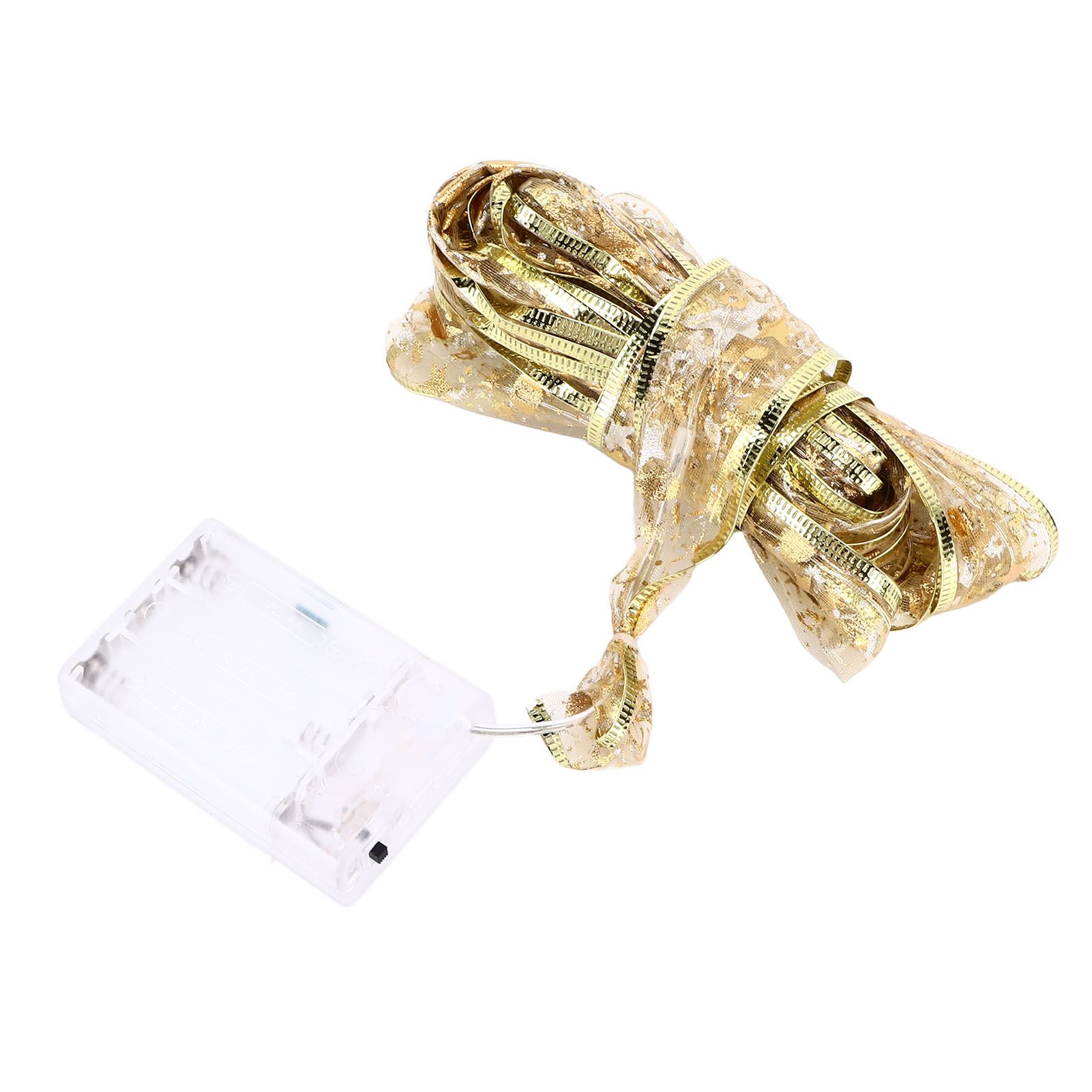 13.12ft Christmas Light Ribbon LED Christmas Tree Gold Transparent Ribbon view 6