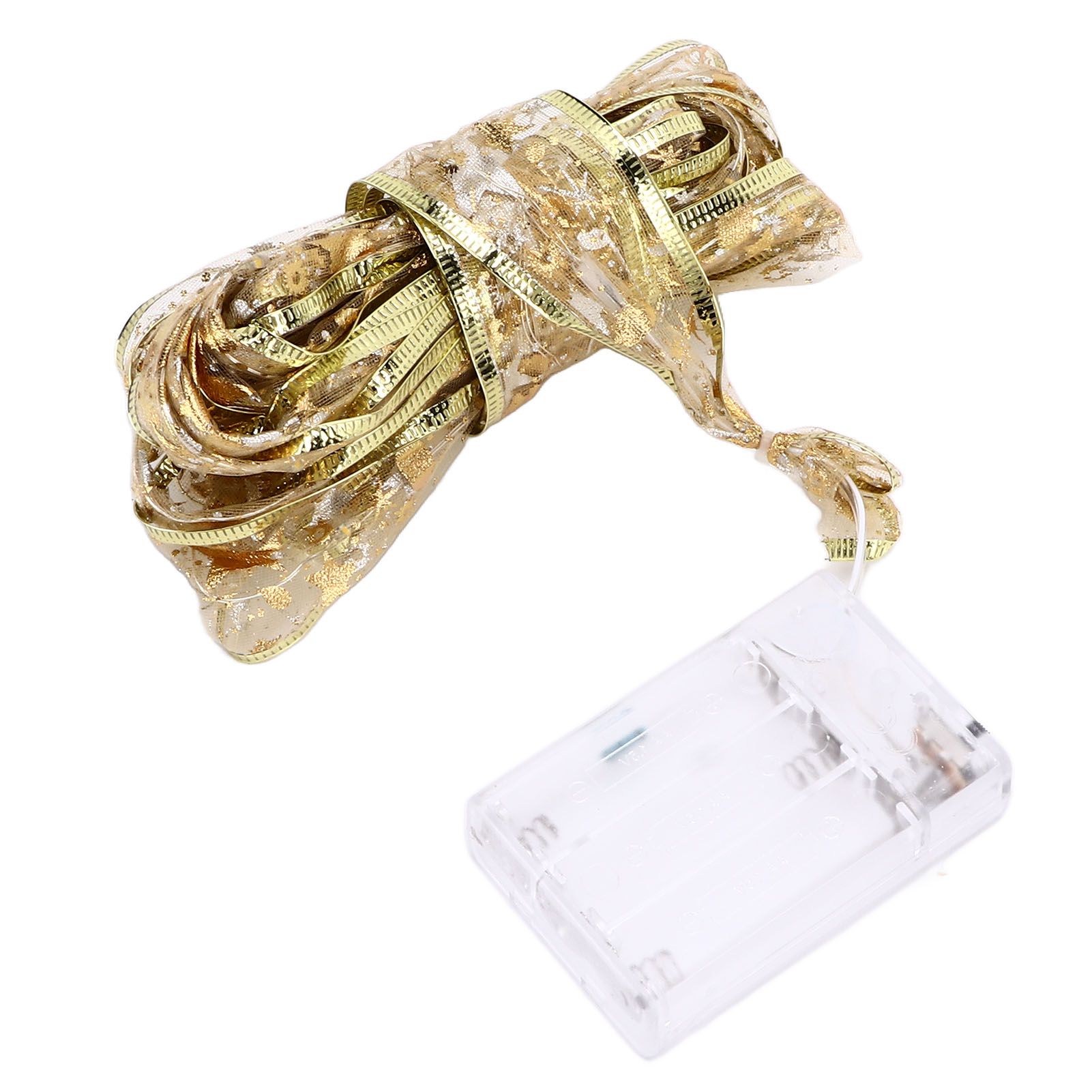 13.12ft Christmas Light Ribbon LED Christmas Tree Gold Transparent Ribbon view 8