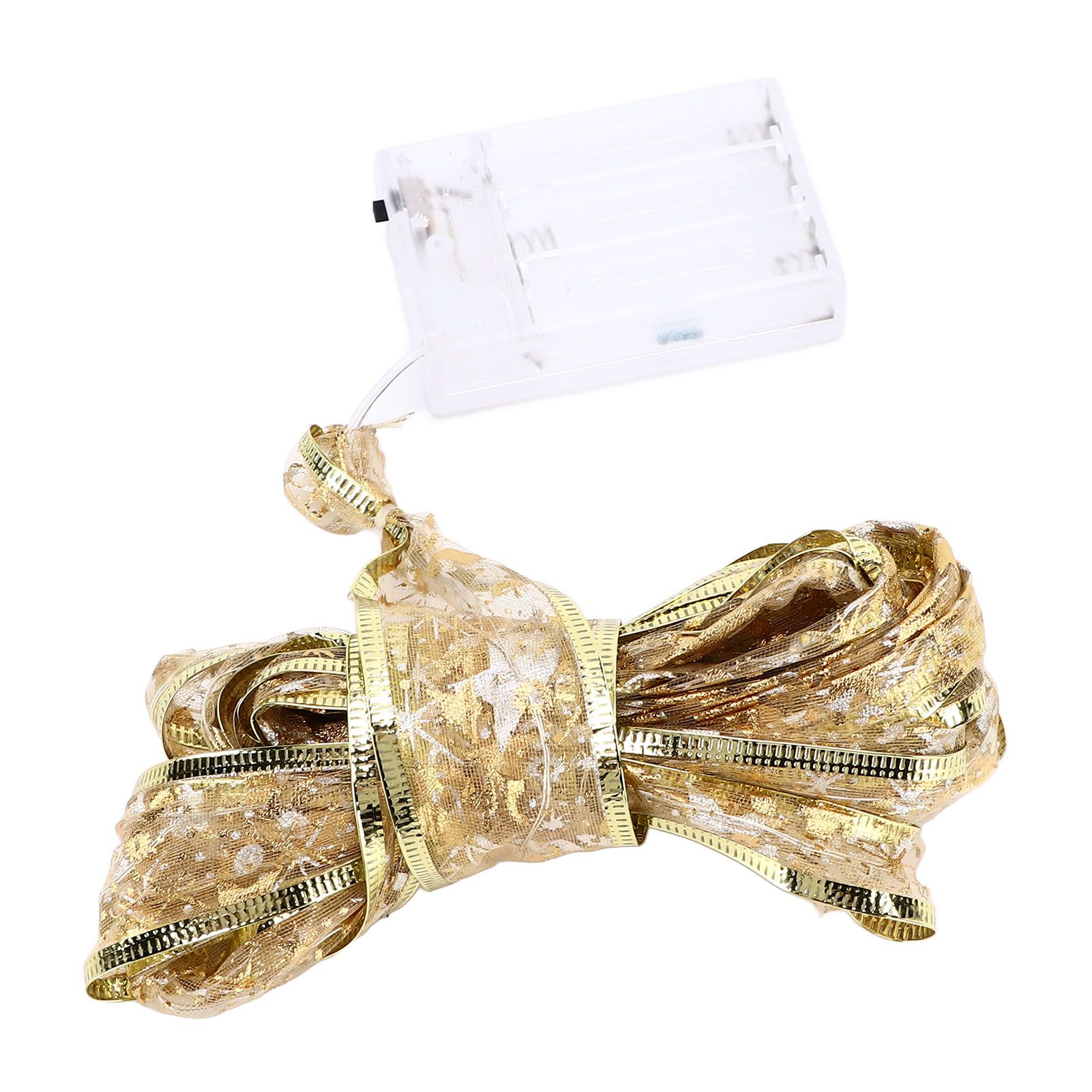 13.12ft Christmas Light Ribbon LED Christmas Tree Gold Transparent Ribbon view 9