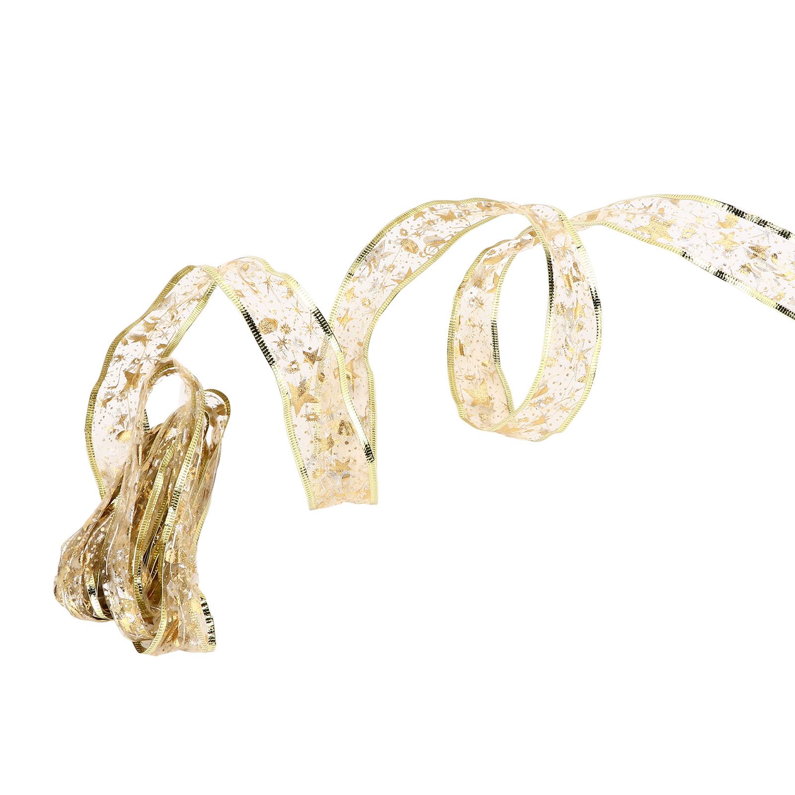 13.12ft Christmas Light Ribbon LED Christmas Tree Gold Transparent Ribbon view 13