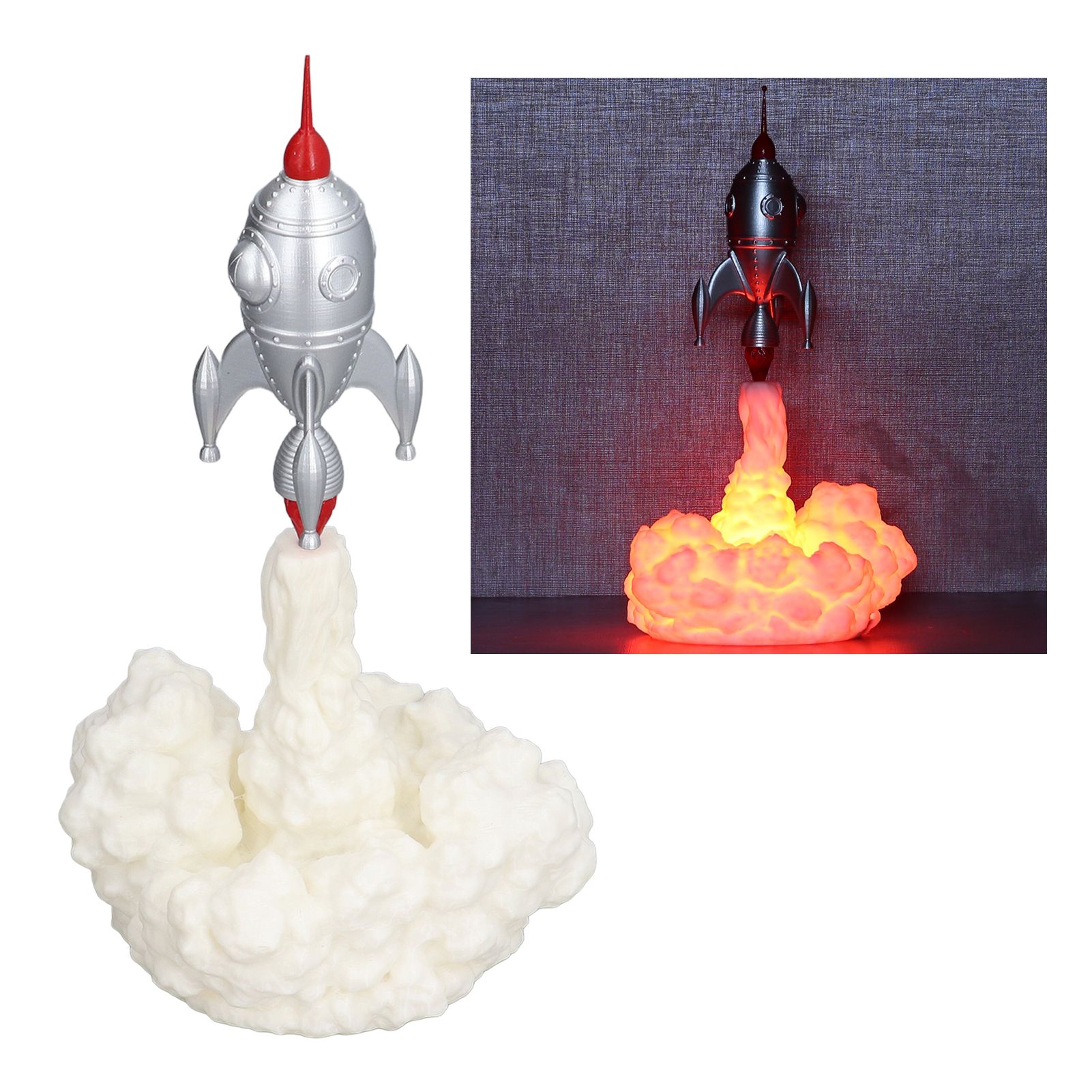 3D Rocket Lights Children's Accompanying Lights New Strange Lights 3D Printing view 12