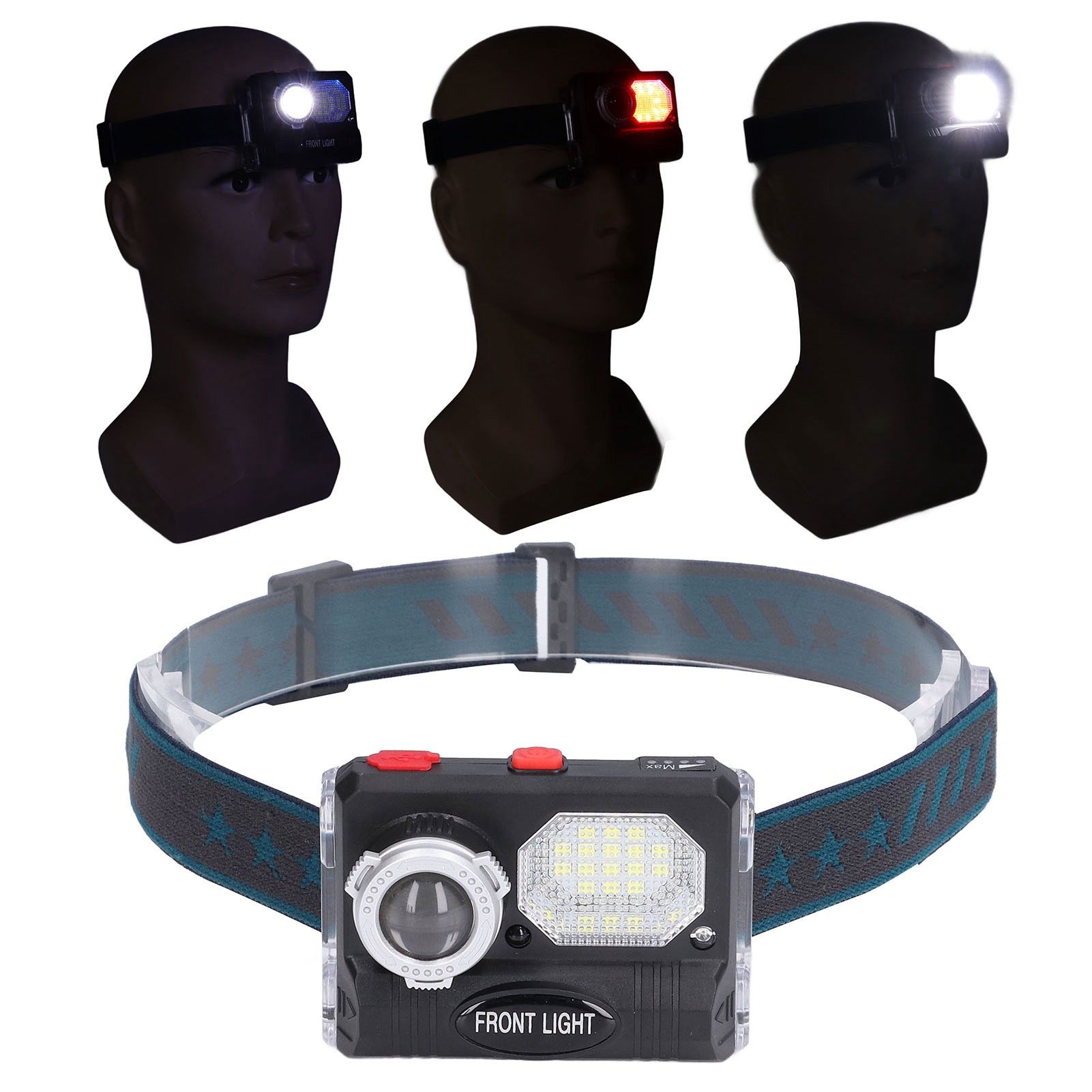 LED Headlight Multifunctional Induction Headlamp USB Charging Outdoor view 12