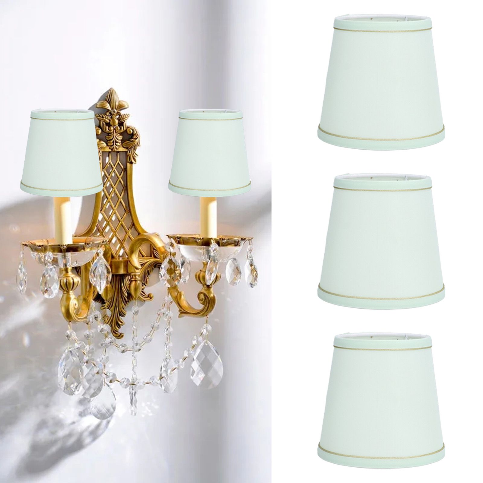 3pcs E14 Lamp Shade Modern Fabric Lamp Shade Cover for Dining Room Bedroom view 11