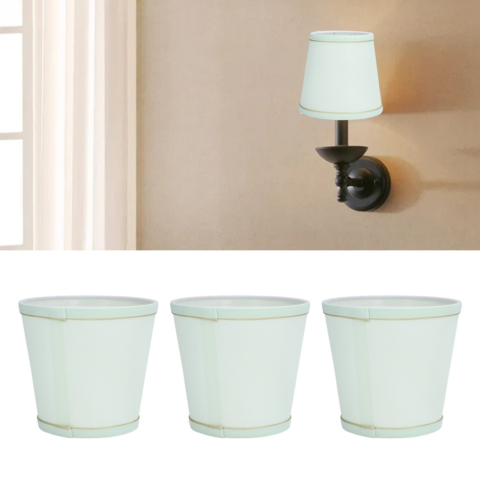 3pcs E14 Lamp Shade Modern Fabric Lamp Shade Cover for Dining Room Bedroom view 12