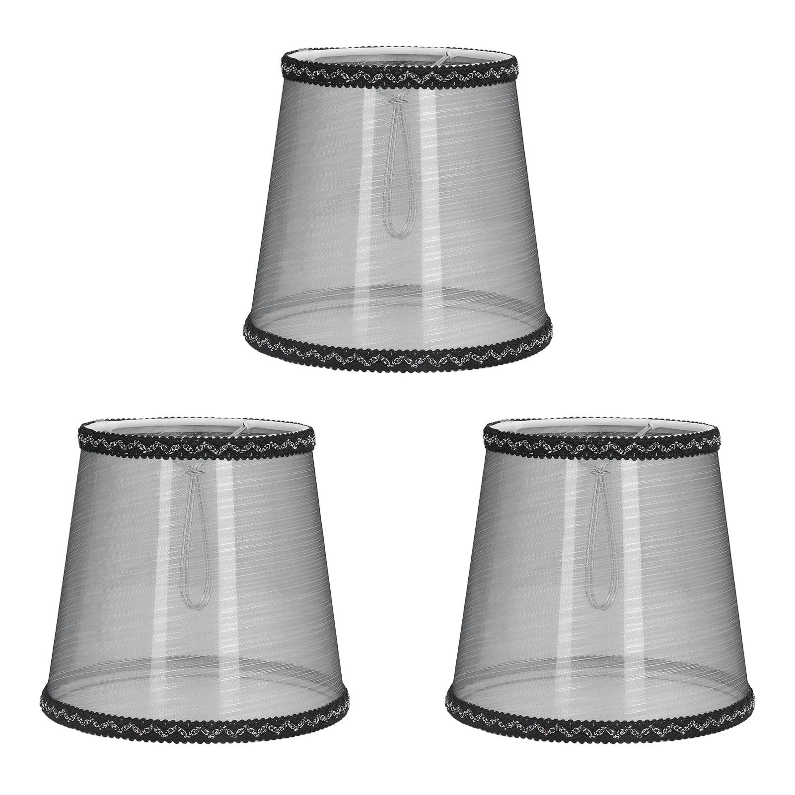 3pcs E14 Cloth Lamp Shade Excellent Light Transmission Chandelier Lamp Shade