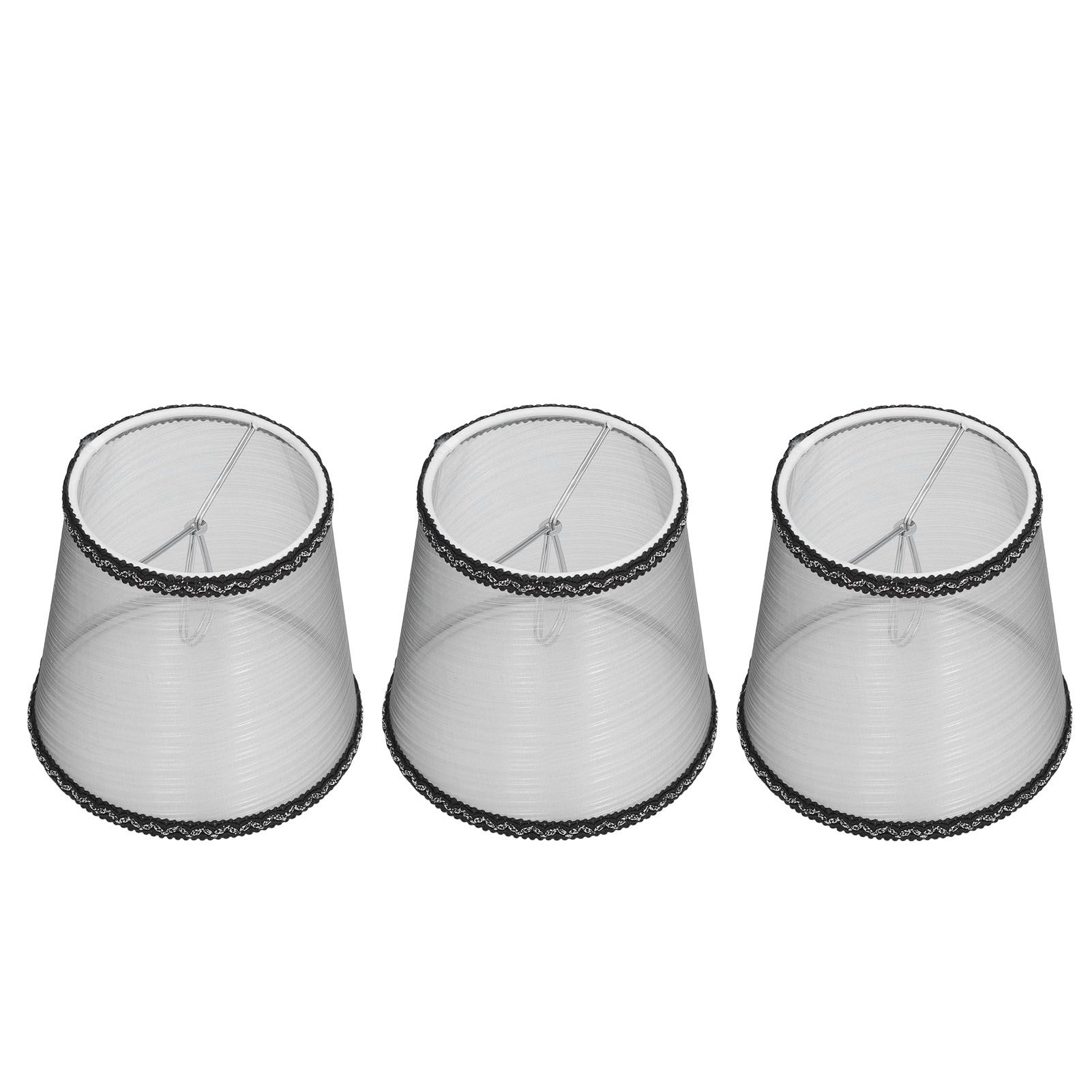 3pcs E14 Cloth Lamp Shade Excellent Light Transmission Chandelier Lamp Shade view 2