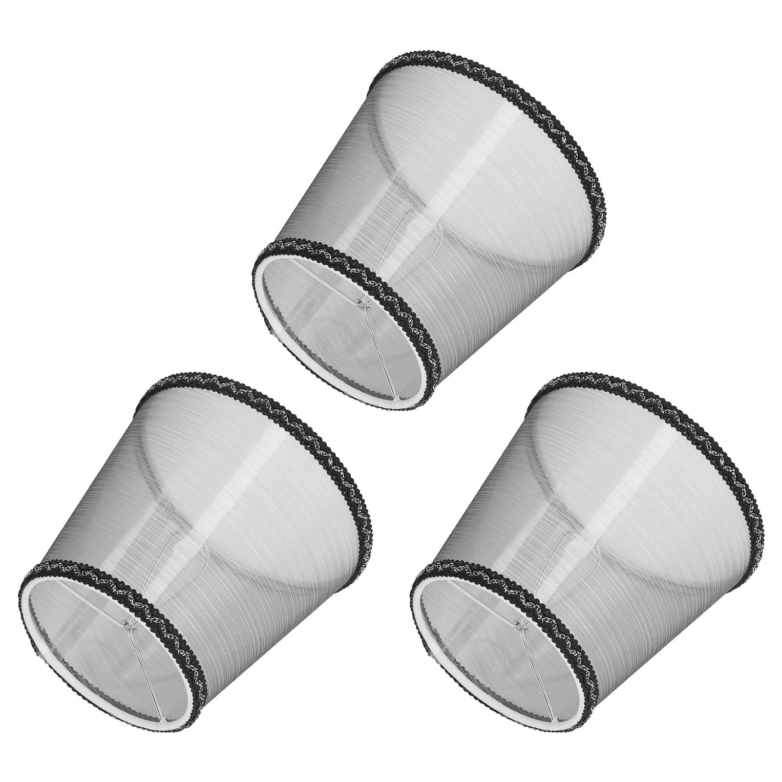 3pcs E14 Cloth Lamp Shade Excellent Light Transmission Chandelier Lamp Shade view 4