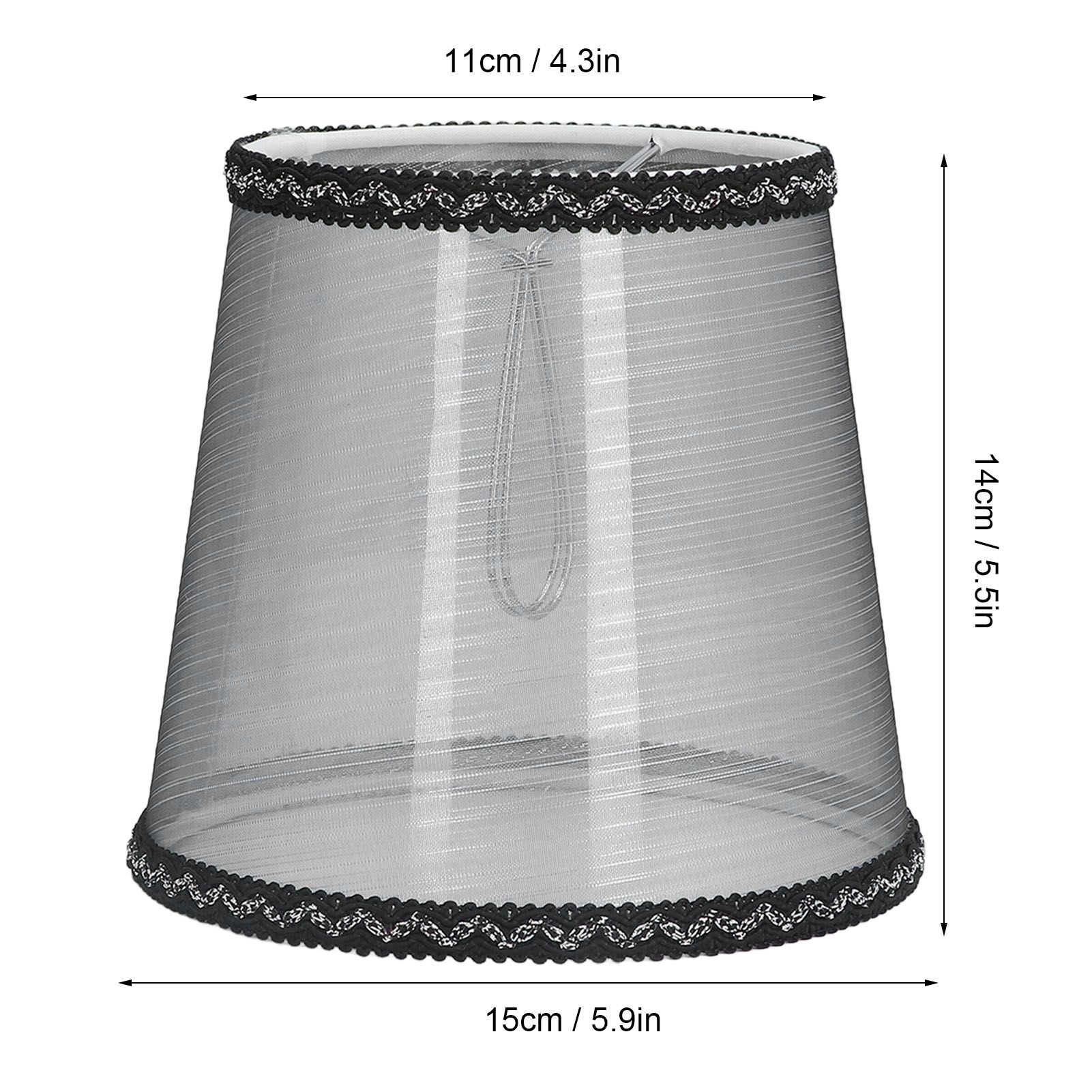 3pcs E14 Cloth Lamp Shade Excellent Light Transmission Chandelier Lamp Shade view 13