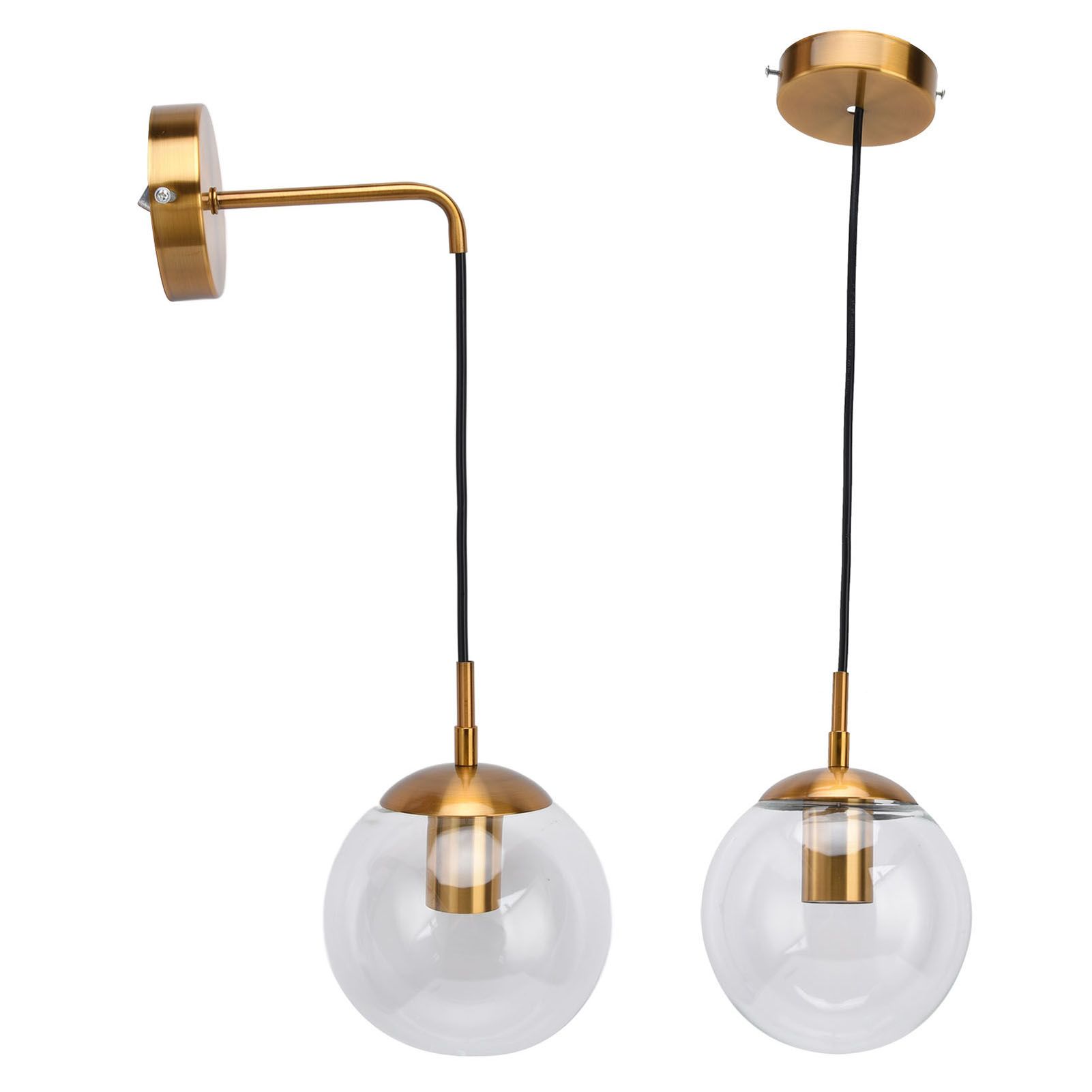 Modern Retro Wall Lamp Decorative Minimalis Glass Ball E27 Wall Light for view 8