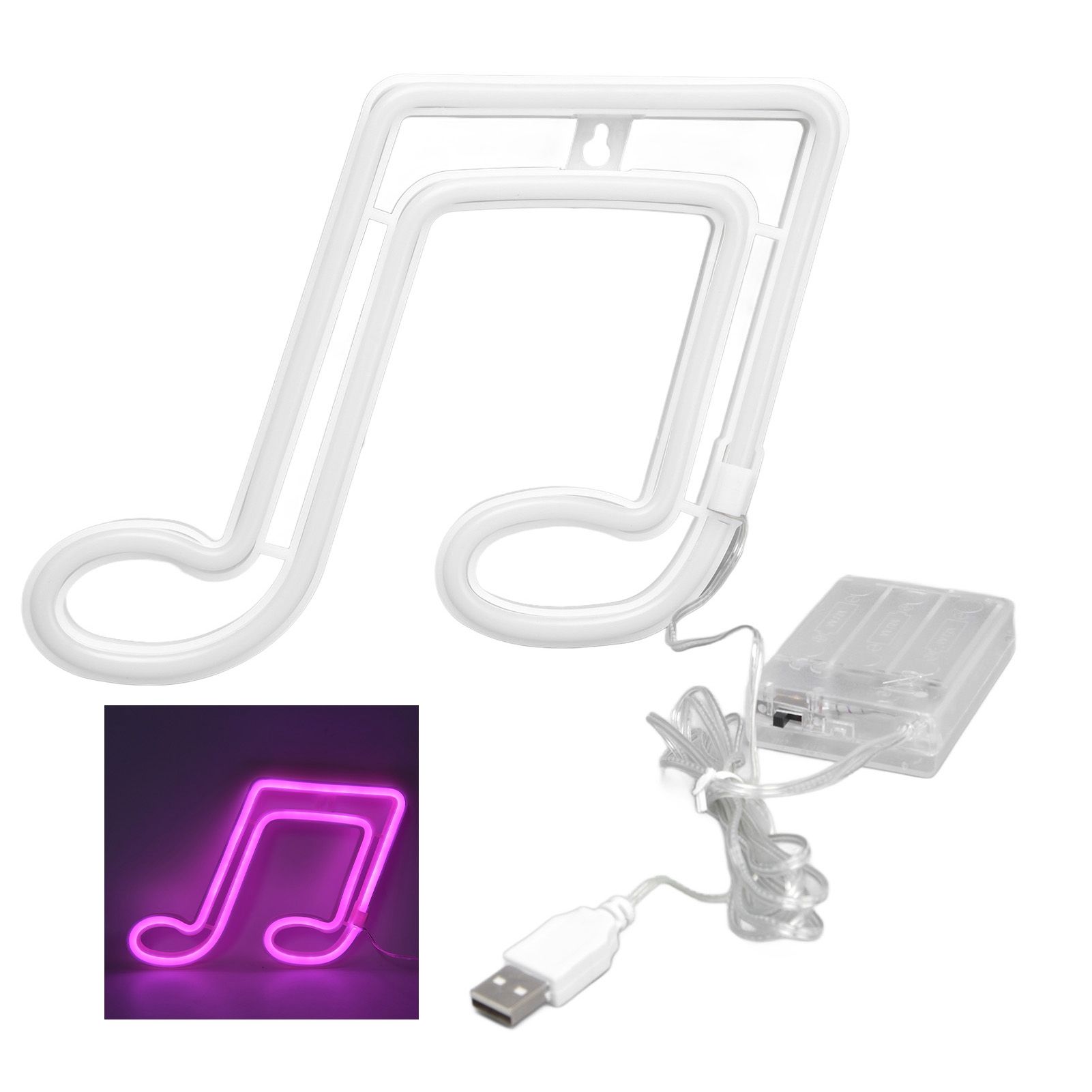 LED Neon Light Music Note Neon Night Light Concert Wall Lamp Party Wall