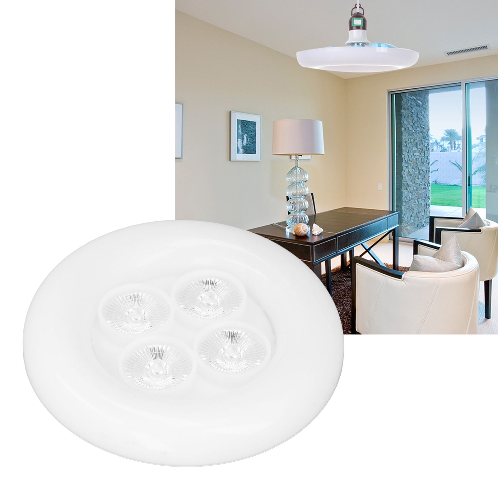 E27 LED Ceiling Light 38W Garage Lamp RGB Energy Saving 3 Mode Bedroom Light view 11