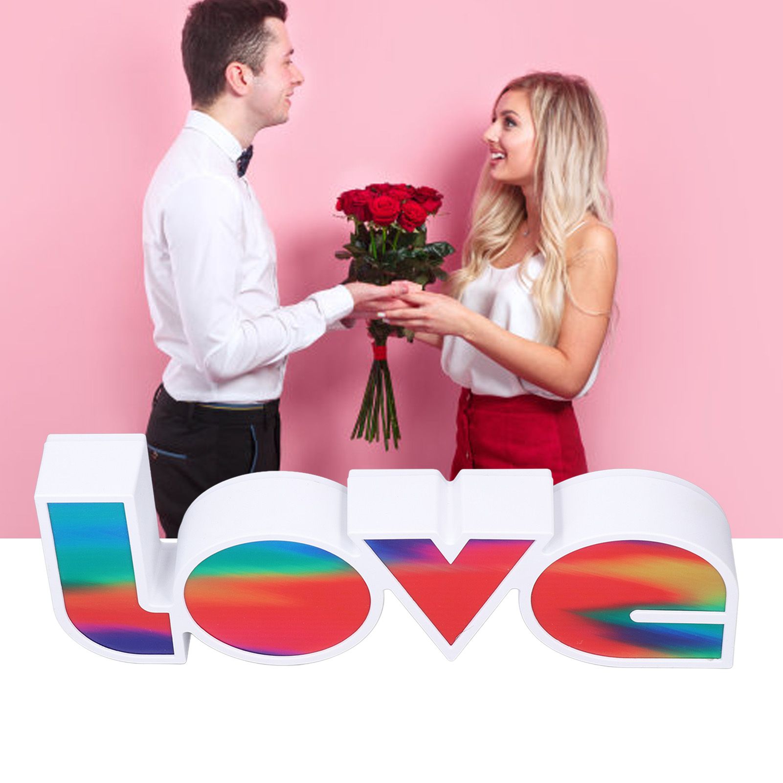 Love Letter Night Light Hangable Decorative Desktop LED Neon Lamp for Wedding view 12