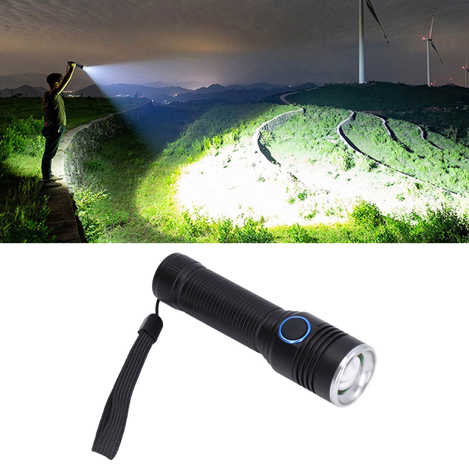 LED Flashlight Telescopic Zoom Protective Function Aluminum Alloy Barrel view 12