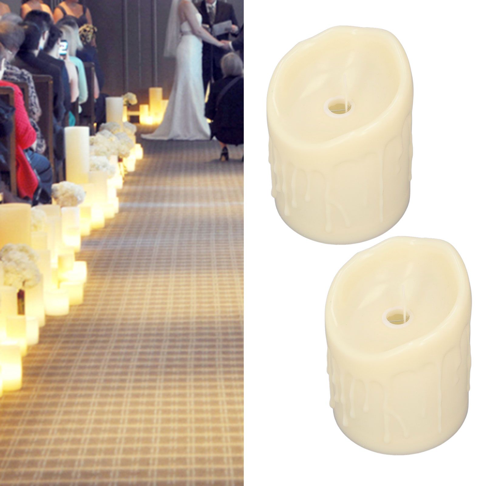 2pcs Flameless Candles Lamp Simulation LED Candle Light for Dating Wedding view 12