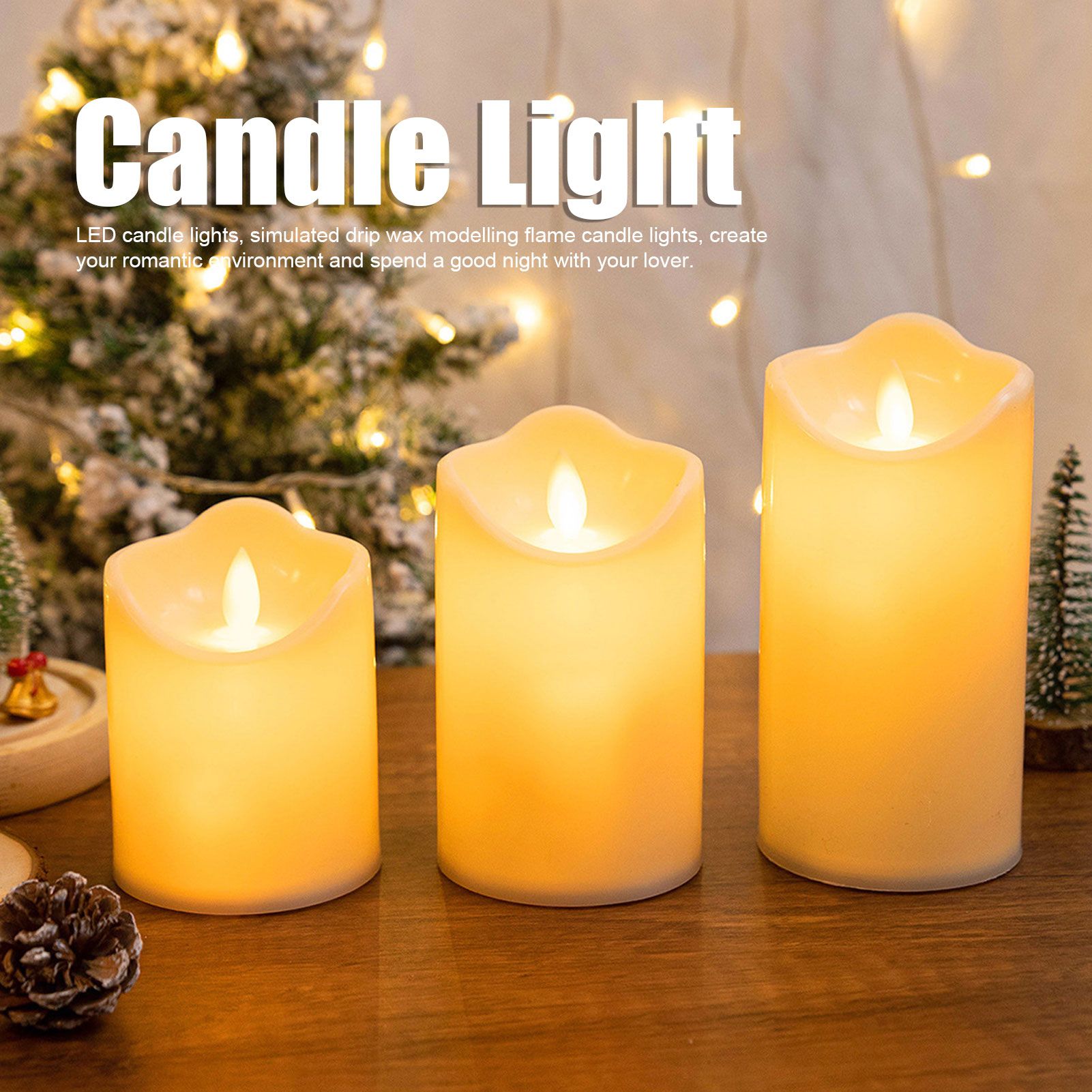 Flameless Candle LED Candlestick Electric Light Home Decoration for Party view 14