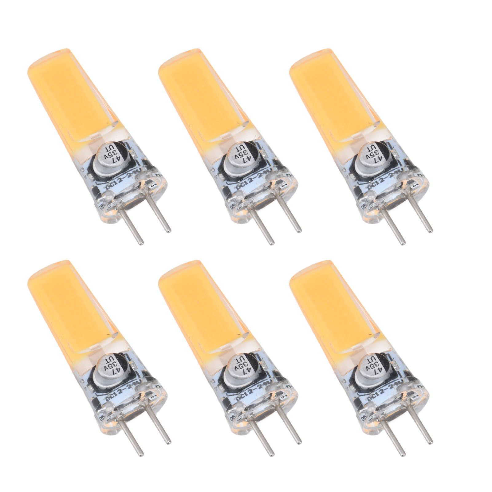 6PCS GY6.35 Bulb 5W COB Light Bulb 500lm Silicone Ceiling Lamp Bulb for Living view 2