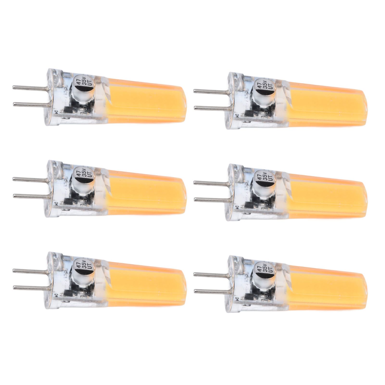 6PCS GY6.35 Bulb 5W COB Light Bulb 500lm Silicone Ceiling Lamp Bulb for Living view 6