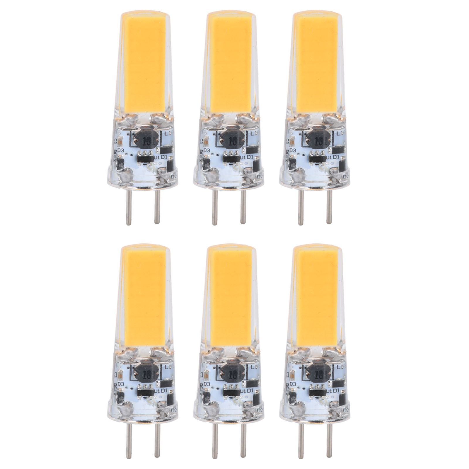 6PCS GY6.35 Bulb 5W COB Light Bulb 500lm Silicone Ceiling Lamp Bulb for Living view 8