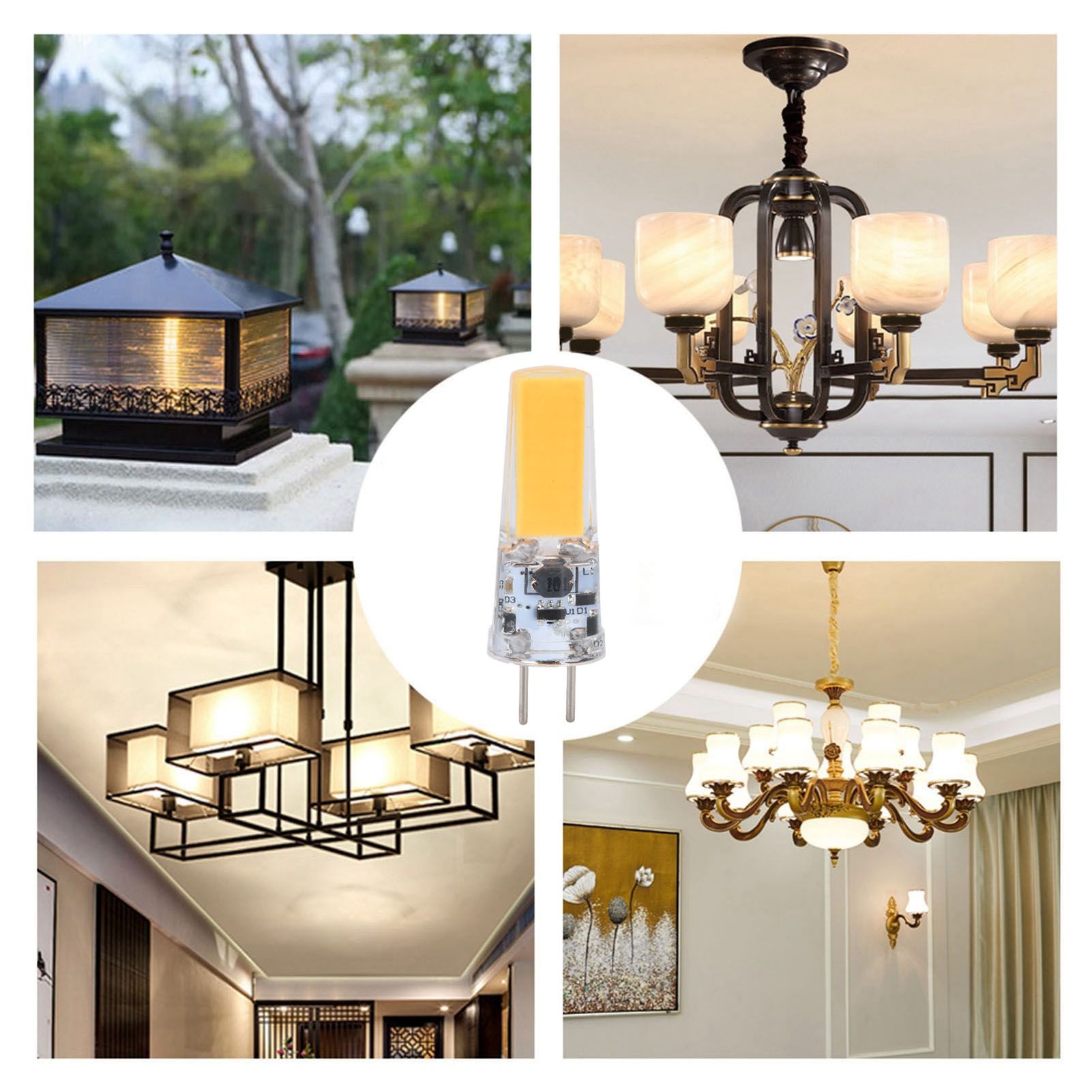 6PCS GY6.35 Bulb 5W COB Light Bulb 500lm Silicone Ceiling Lamp Bulb for Living view 15
