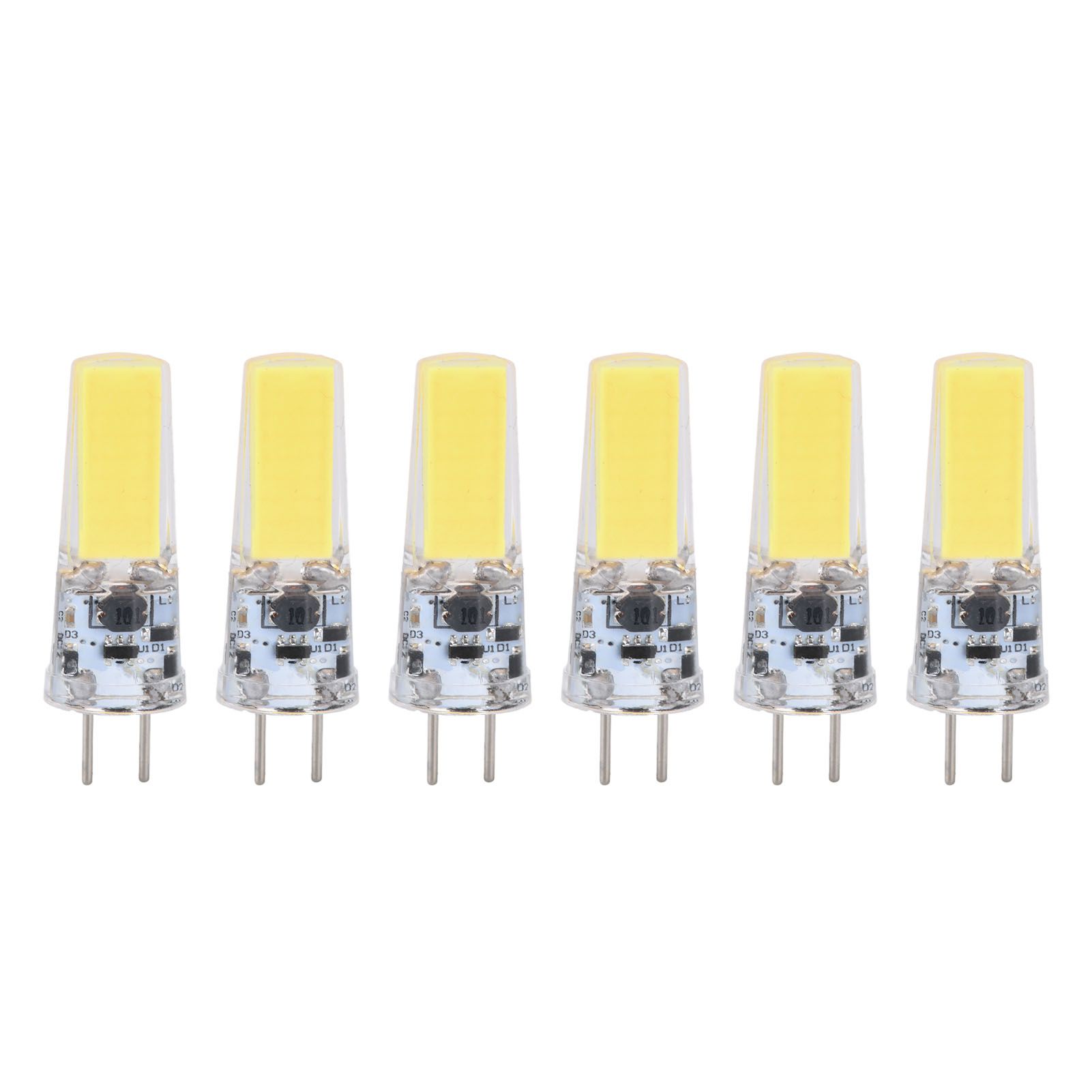 6PCS GY6.35 Bulb 5W COB Light Bulb 500lm Silicone Ceiling Lamp Bulb for Living