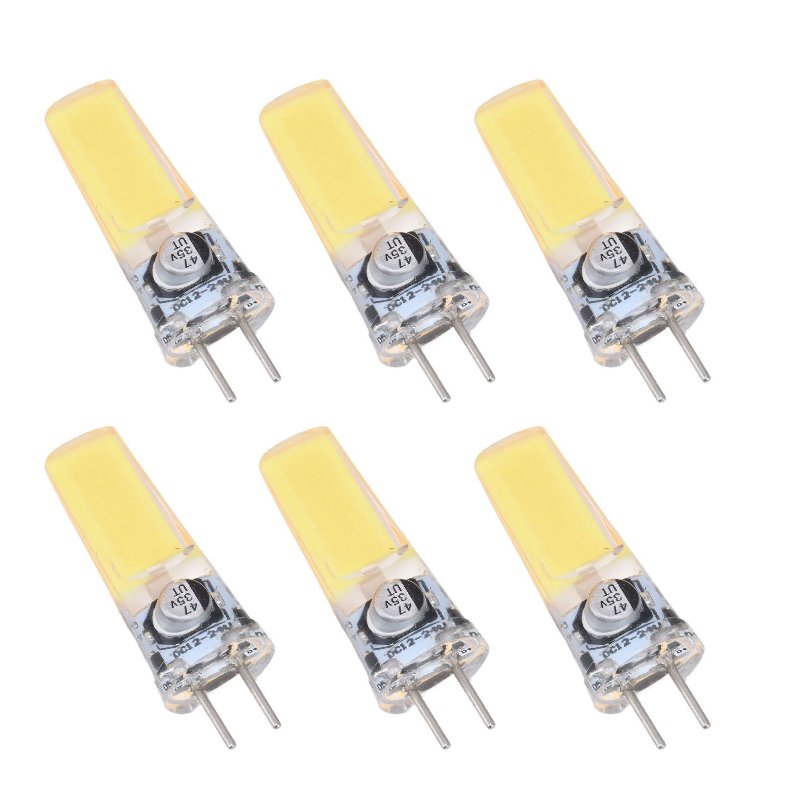 6PCS GY6.35 Bulb 5W COB Light Bulb 500lm Silicone Ceiling Lamp Bulb for Living view 2