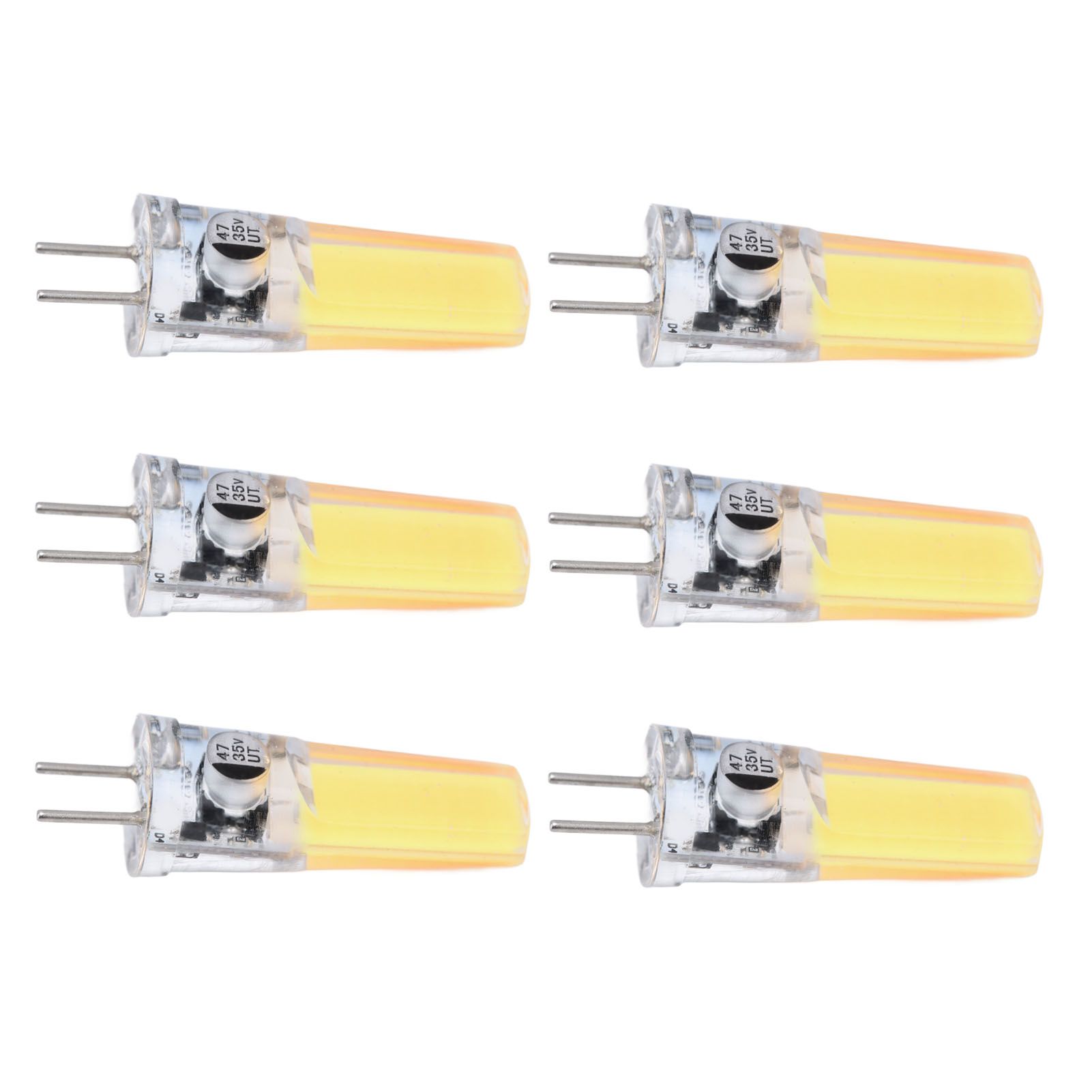 6PCS GY6.35 Bulb 5W COB Light Bulb 500lm Silicone Ceiling Lamp Bulb for Living view 6