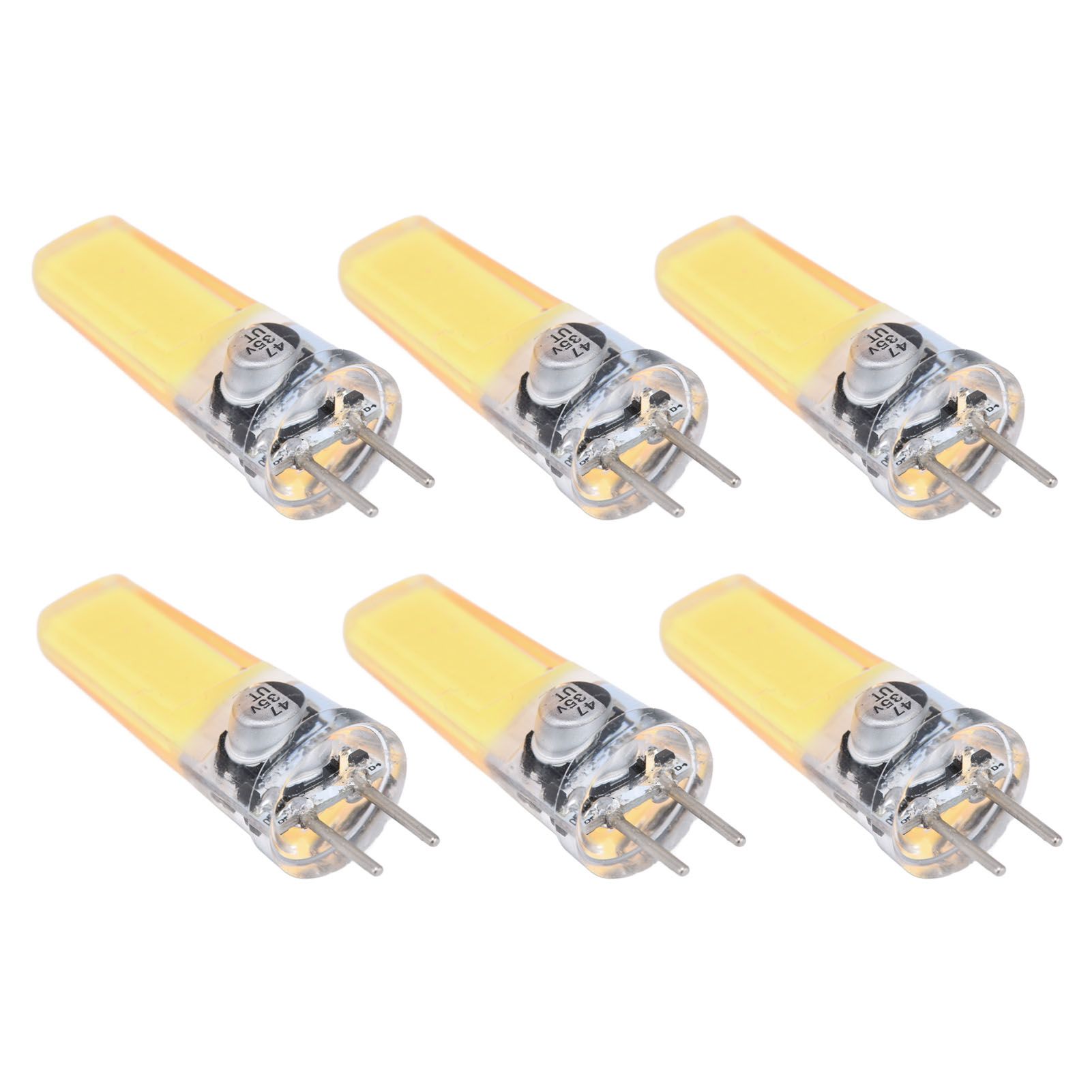 6PCS GY6.35 Bulb 5W COB Light Bulb 500lm Silicone Ceiling Lamp Bulb for Living view 9