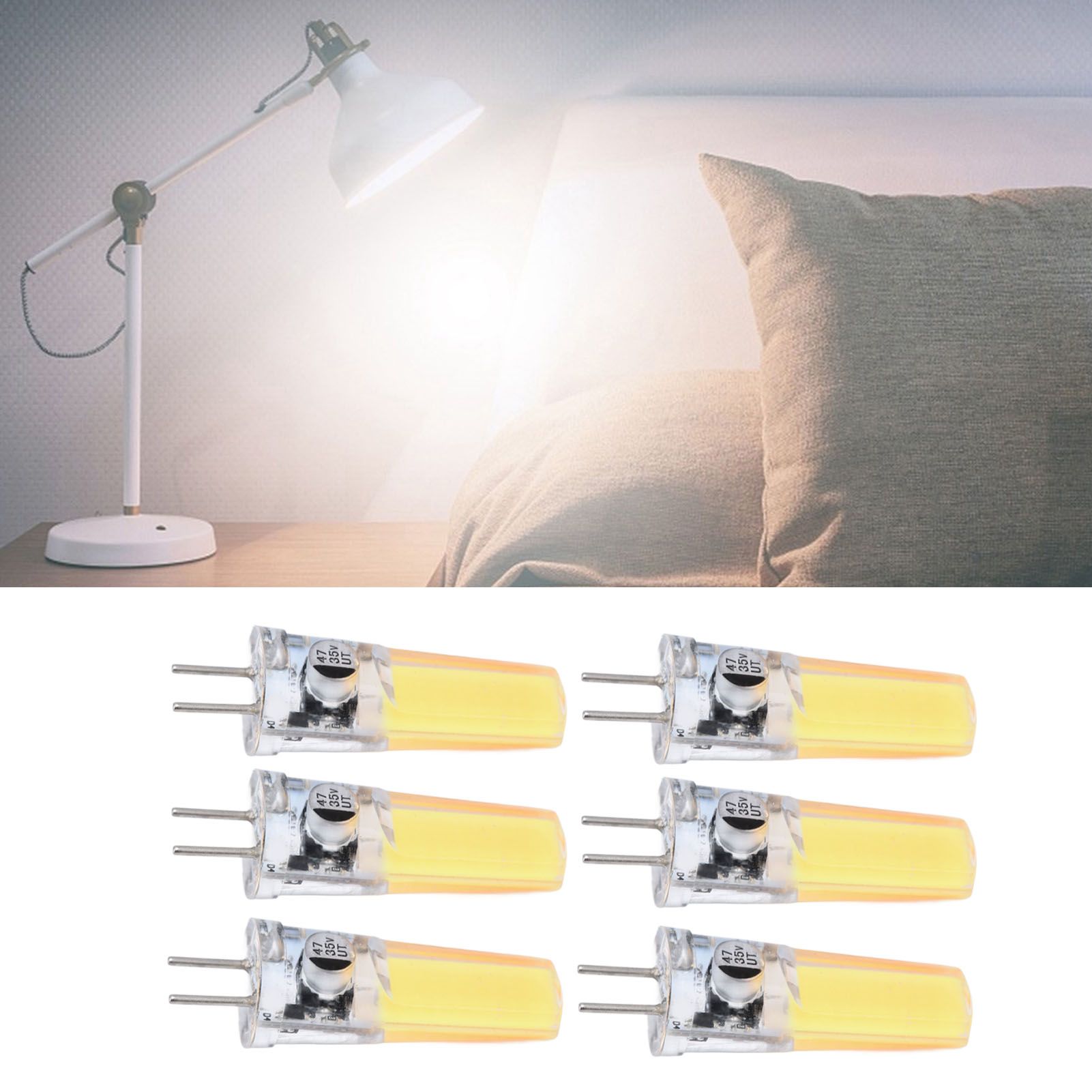 6PCS GY6.35 Bulb 5W COB Light Bulb 500lm Silicone Ceiling Lamp Bulb for Living view 11