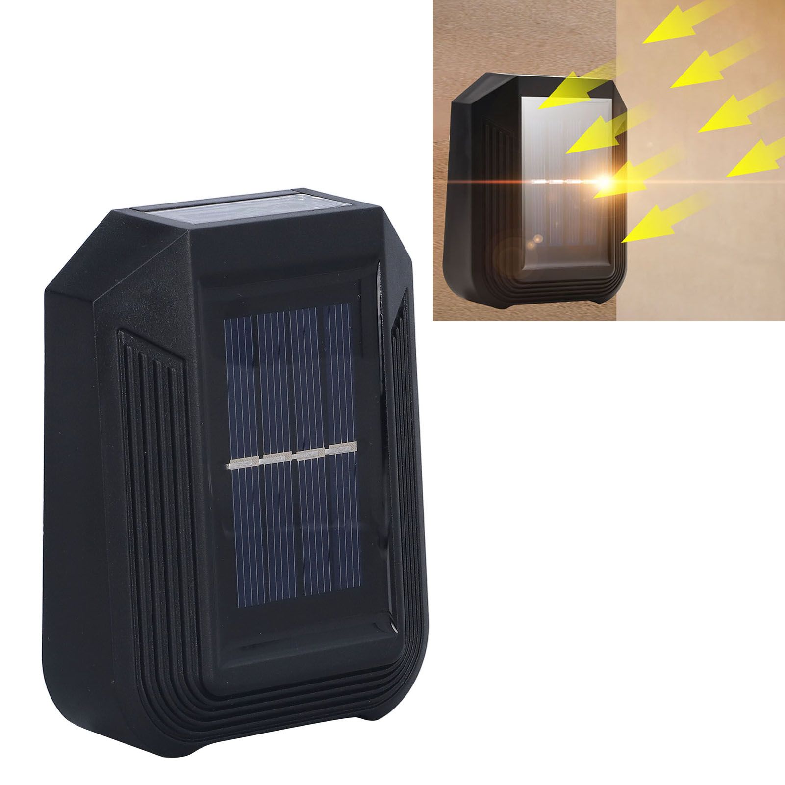 Outdoor Solar Wall Lights Outside Exterior Light Fixture 6LED IP65 Protection view 11