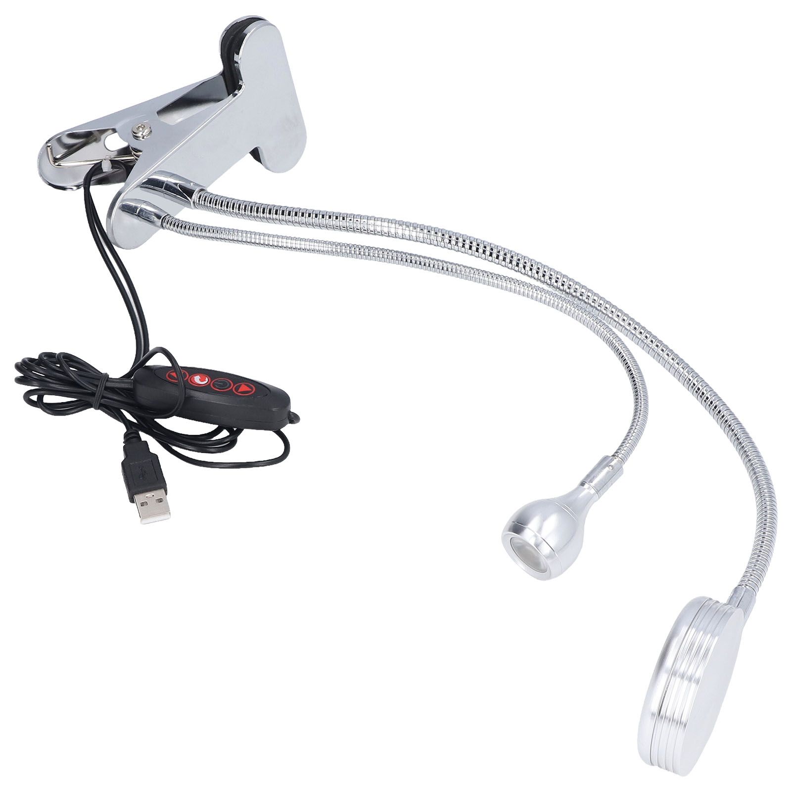 Clip Desk Lamp 10 Gear Adjustable LED Double Head Gooseneck Table Lamp Reading view 7
