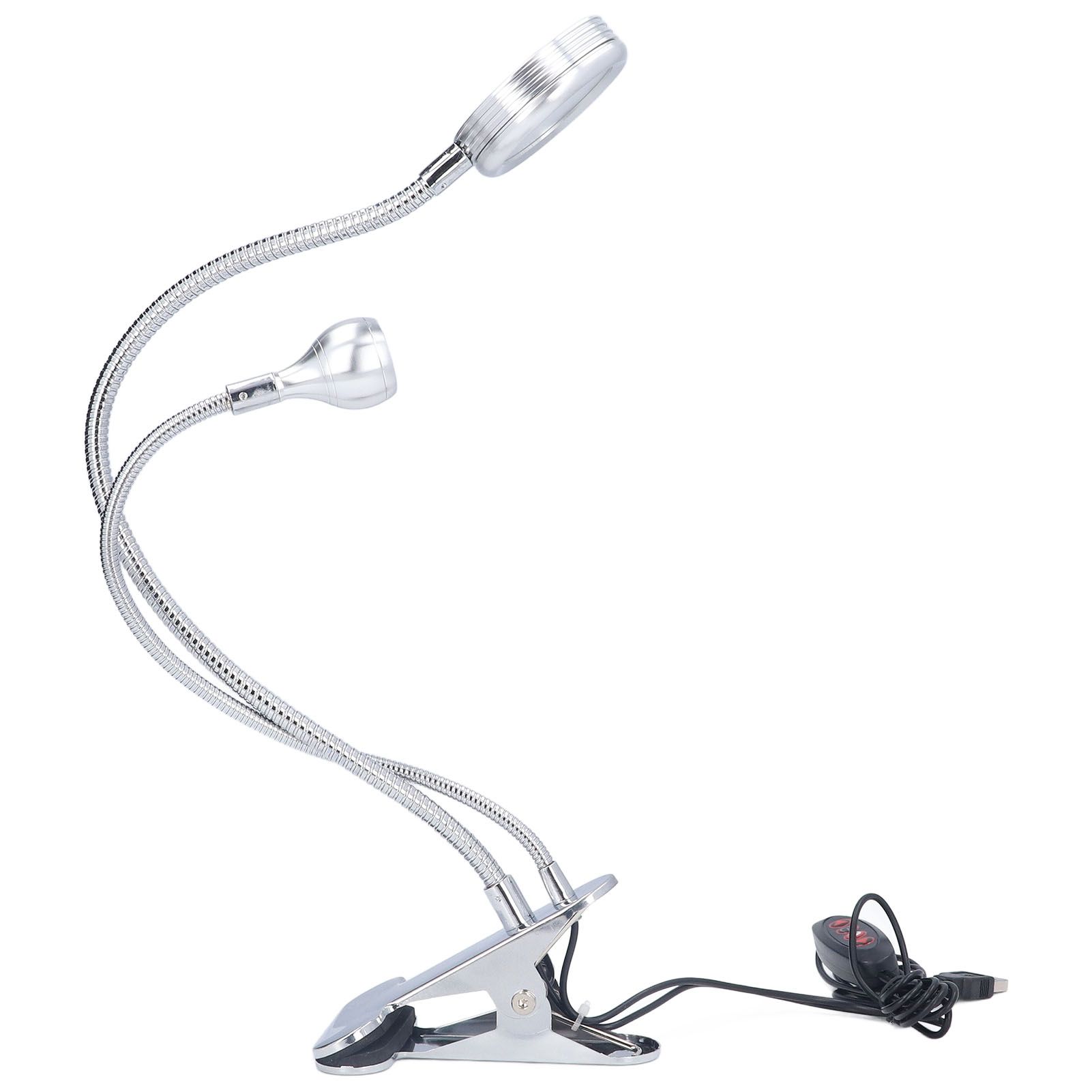 Clip Desk Lamp 10 Gear Adjustable LED Double Head Gooseneck Table Lamp Reading view 8