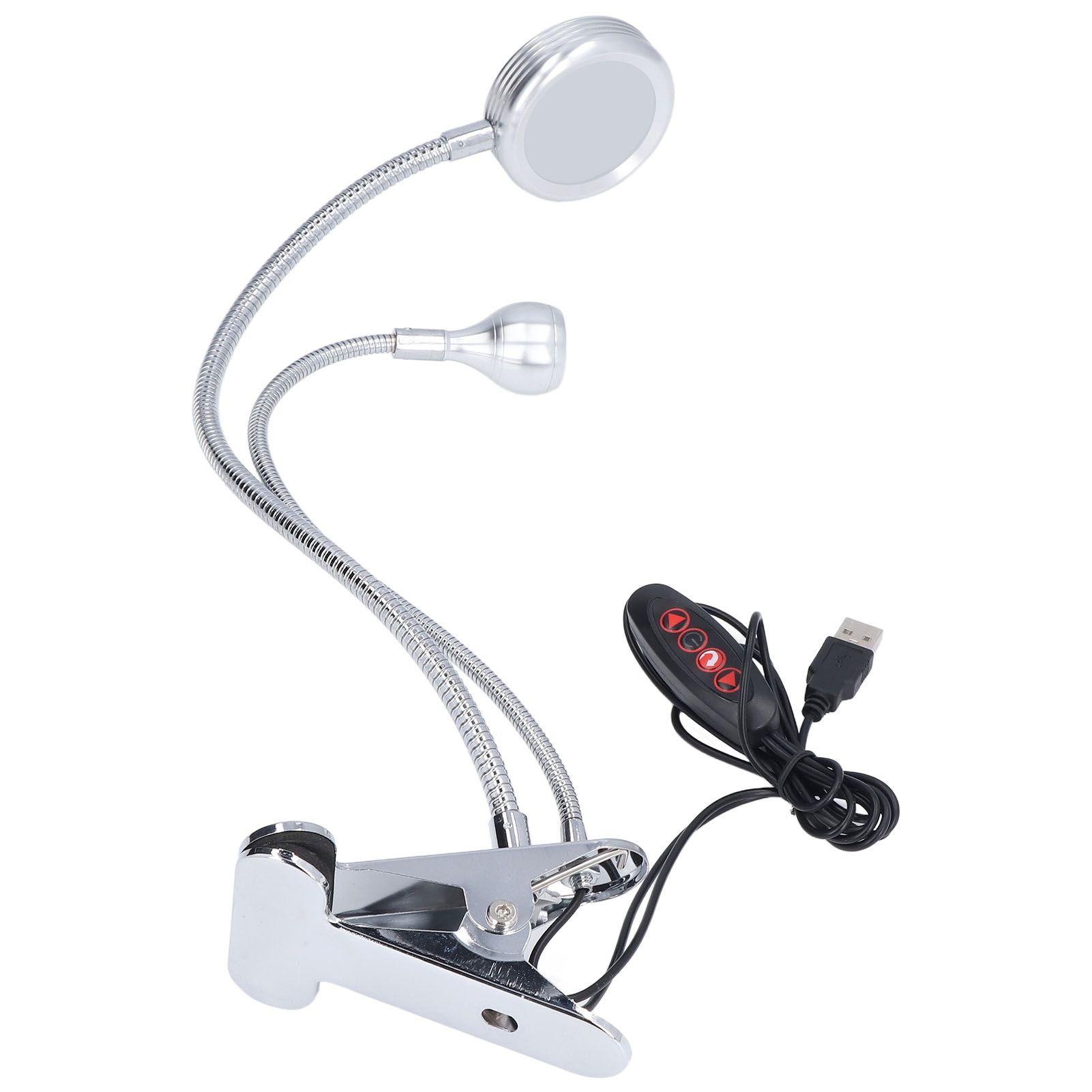 Clip Desk Lamp 10 Gear Adjustable LED Double Head Gooseneck Table Lamp Reading view 9