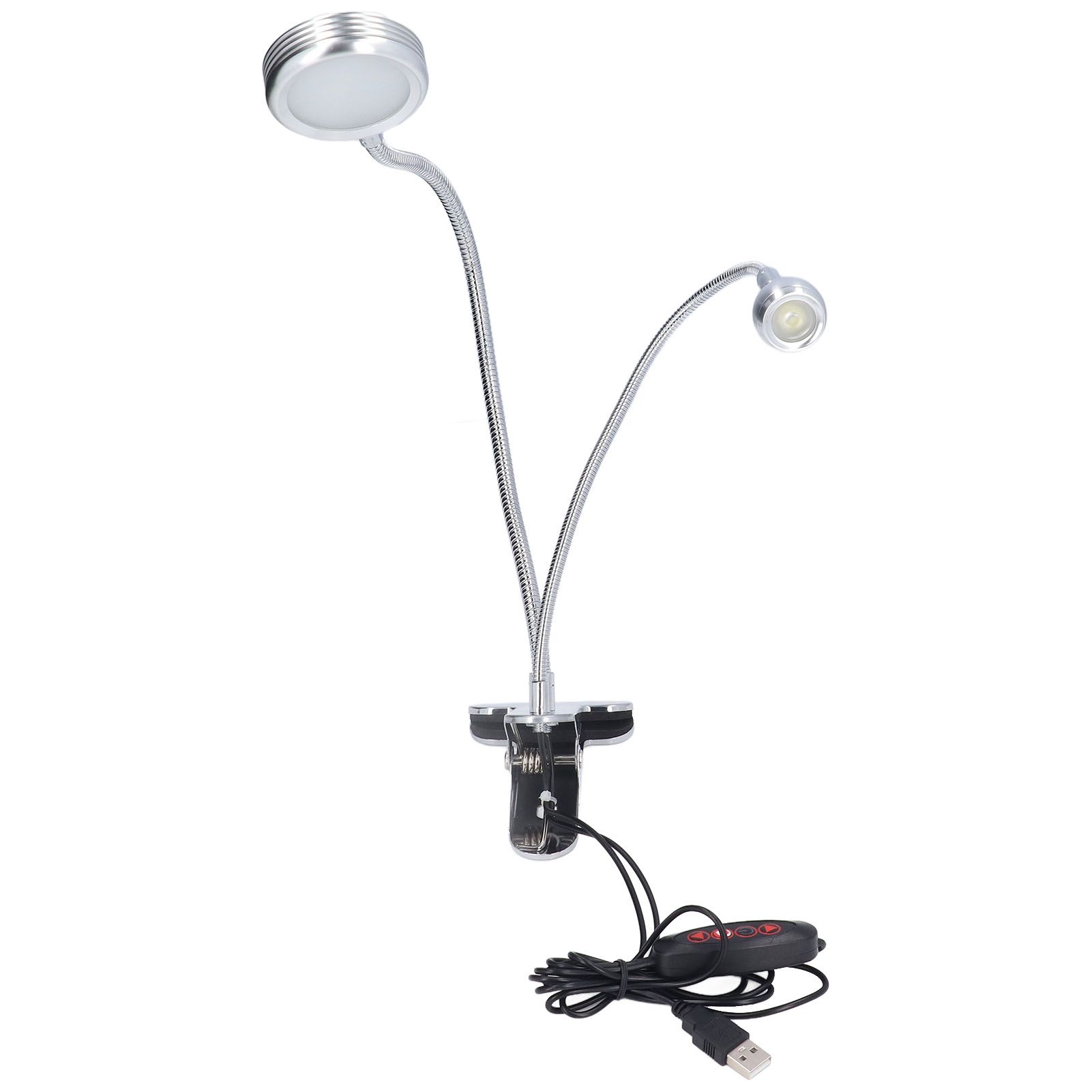 Clip Desk Lamp 10 Gear Adjustable LED Double Head Gooseneck Table Lamp Reading view 10